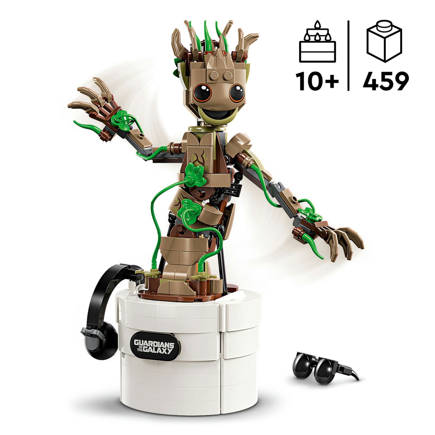 Lego marvel 76297 groot ballerino, personaggio giocattolo con funzione danzante, giochi animati bambini 7+ fan degli avengers - LEGO SUPER HEROES, Lego, MARVEL