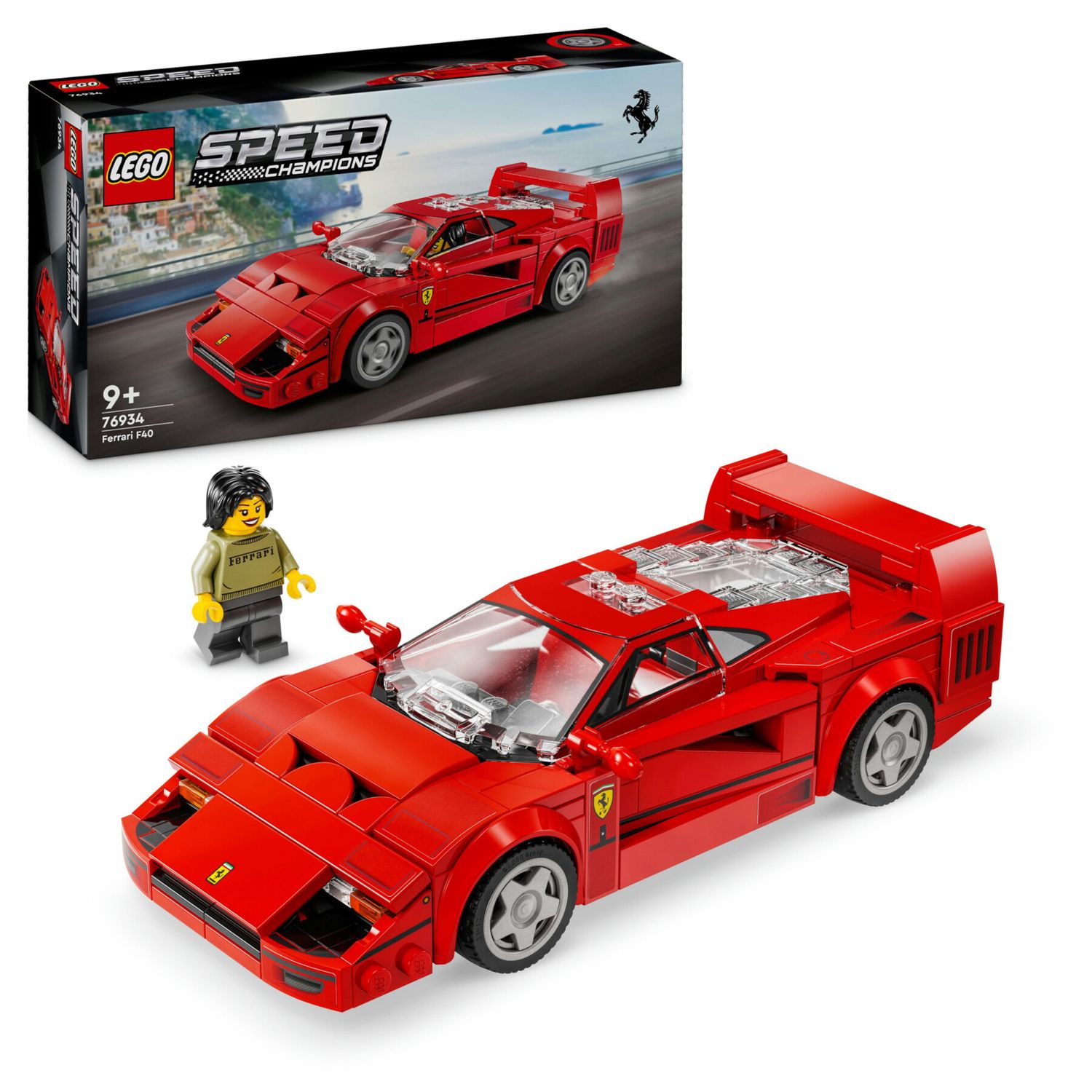 Lego speed champions 76934 supercar ferrari f40, modellino di auto sportiva, macchina giocattolo da collezione per bambini 9+ - LEGO SPEED CHAMPIONS, Lego