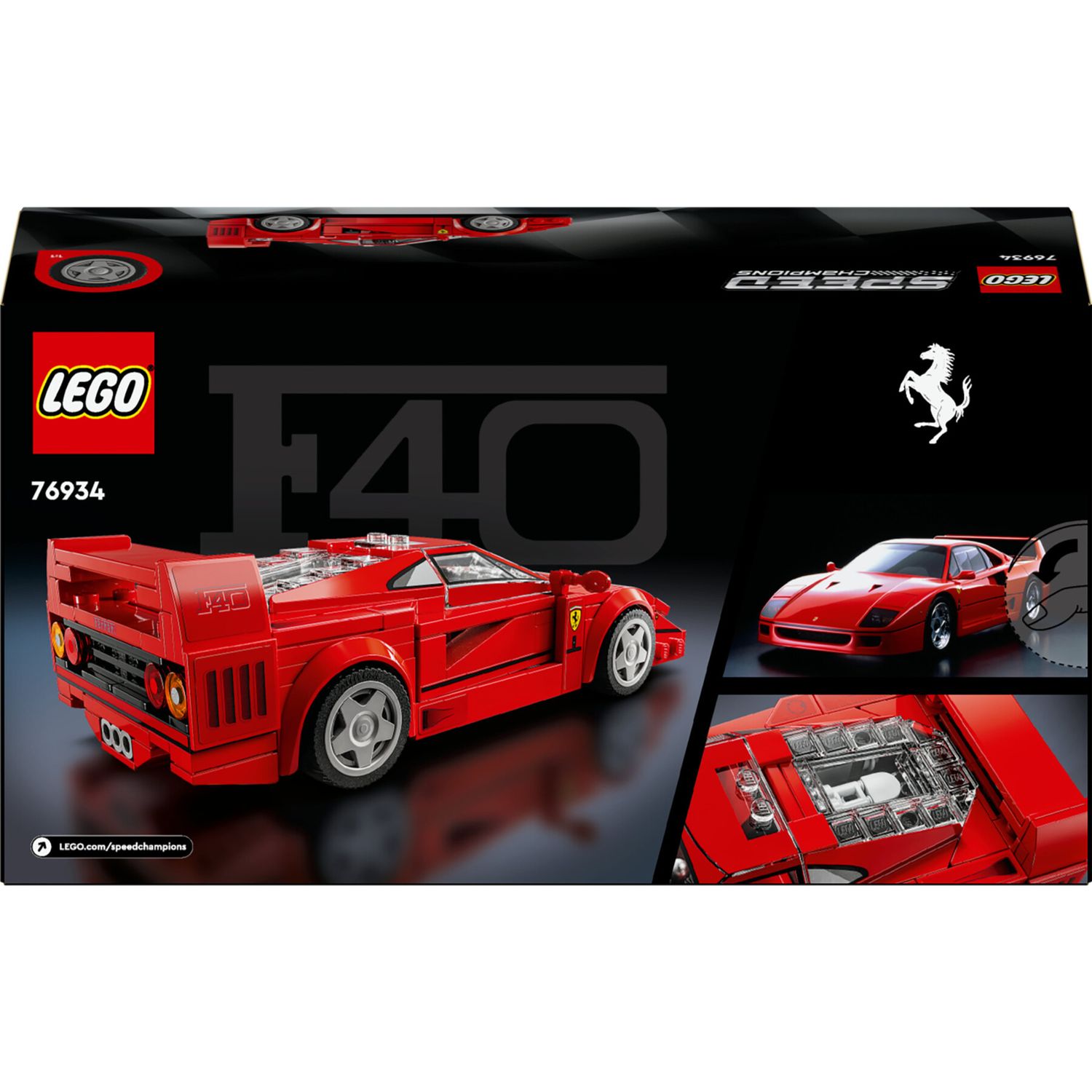 Lego speed champions 76934 supercar ferrari f40, modellino di auto sportiva, macchina giocattolo da collezione per bambini 9+ - LEGO SPEED CHAMPIONS, Lego