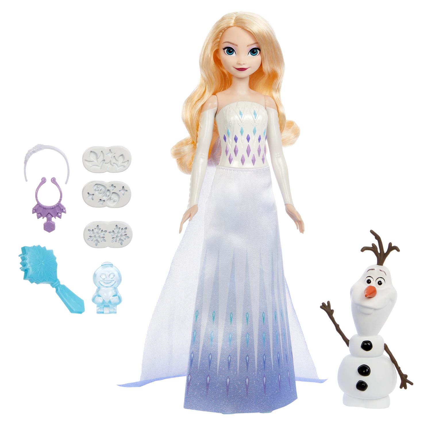 Disney frozen - le avventure di elsa e olaf, set con bambola elsa, personaggio olaf e sabbia modellabile - Disney, Frozen