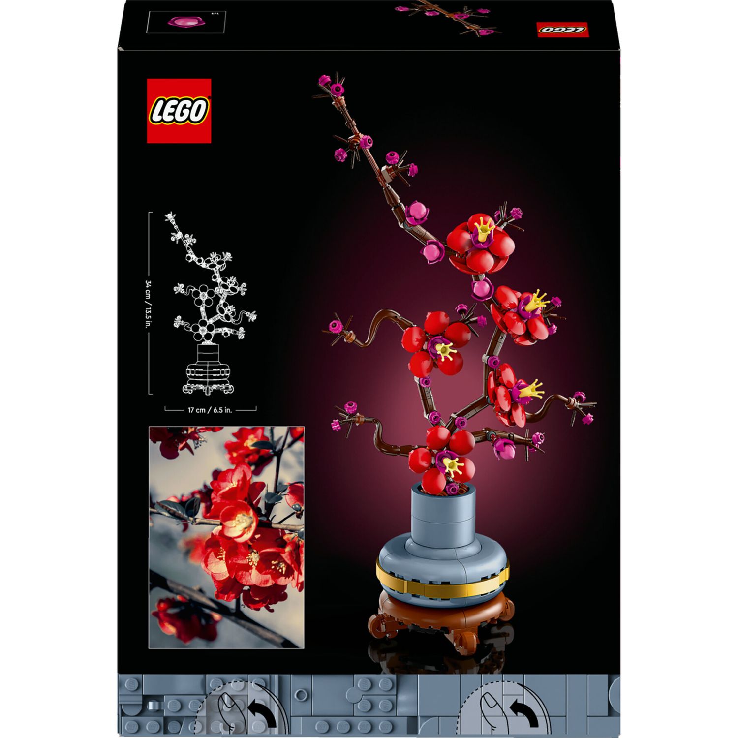 Lego icons 10369 albicocco giapponese, fiore finto artificiale da costruire per adulti, idea regalo per donna, uomo, lei o lui - LEGO ICONS BOTANICAL, Lego, LEGO ICONS