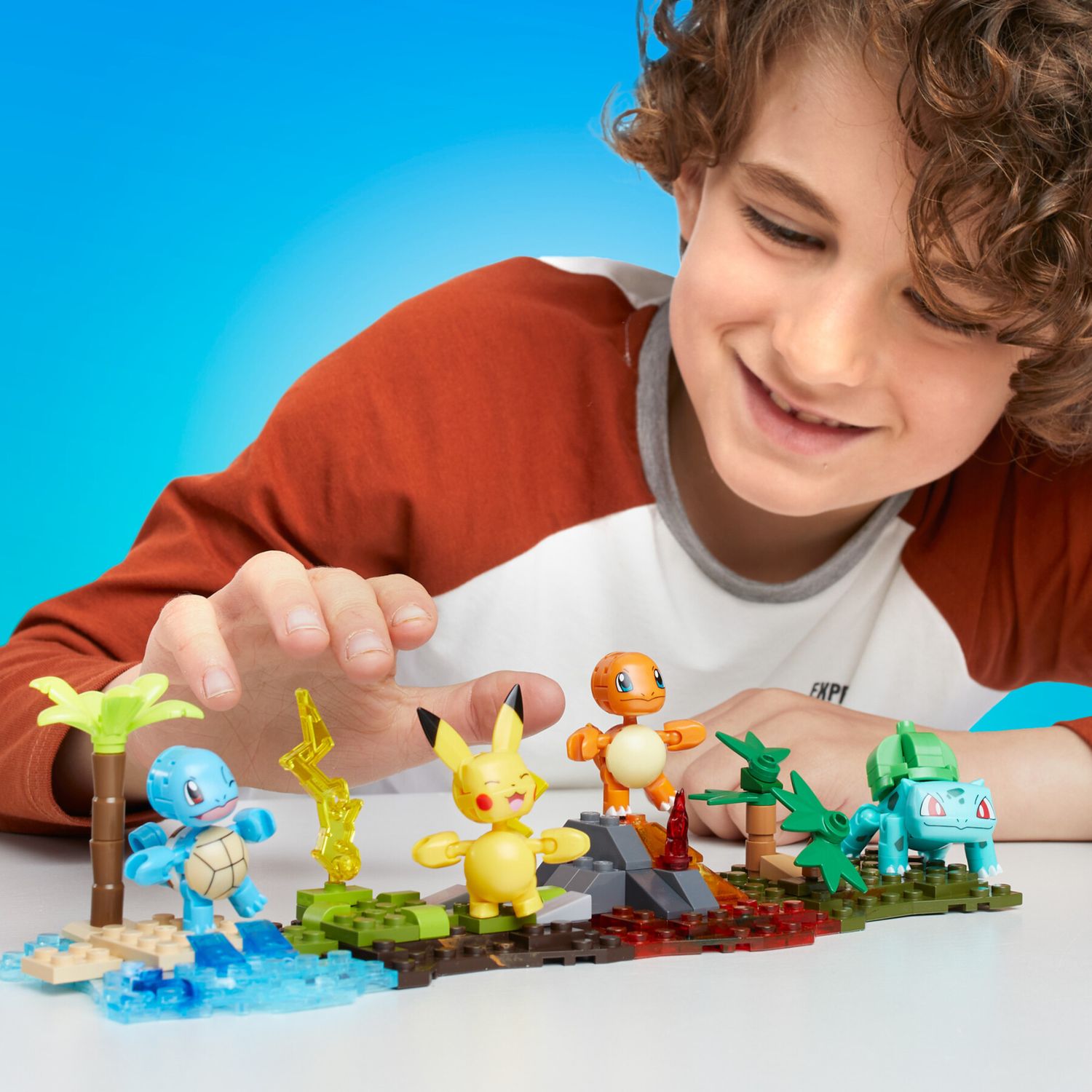 Mega pokémon - squadra di kanto, set da costruire con 130 pezzi e 4 personaggi pokémon inclusi - MEGA BLOKS, POKEMON