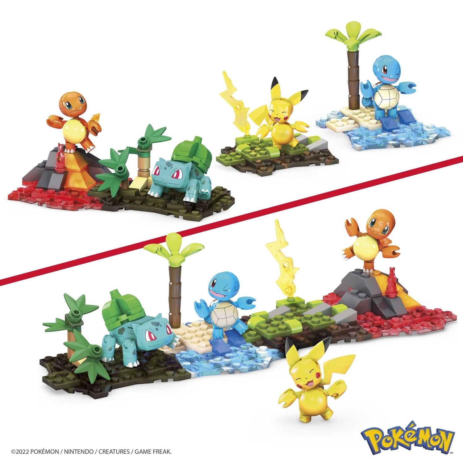 Mega pokémon - squadra di kanto, set da costruire con 130 pezzi e 4 personaggi pokémon inclusi - MEGA BLOKS, POKEMON