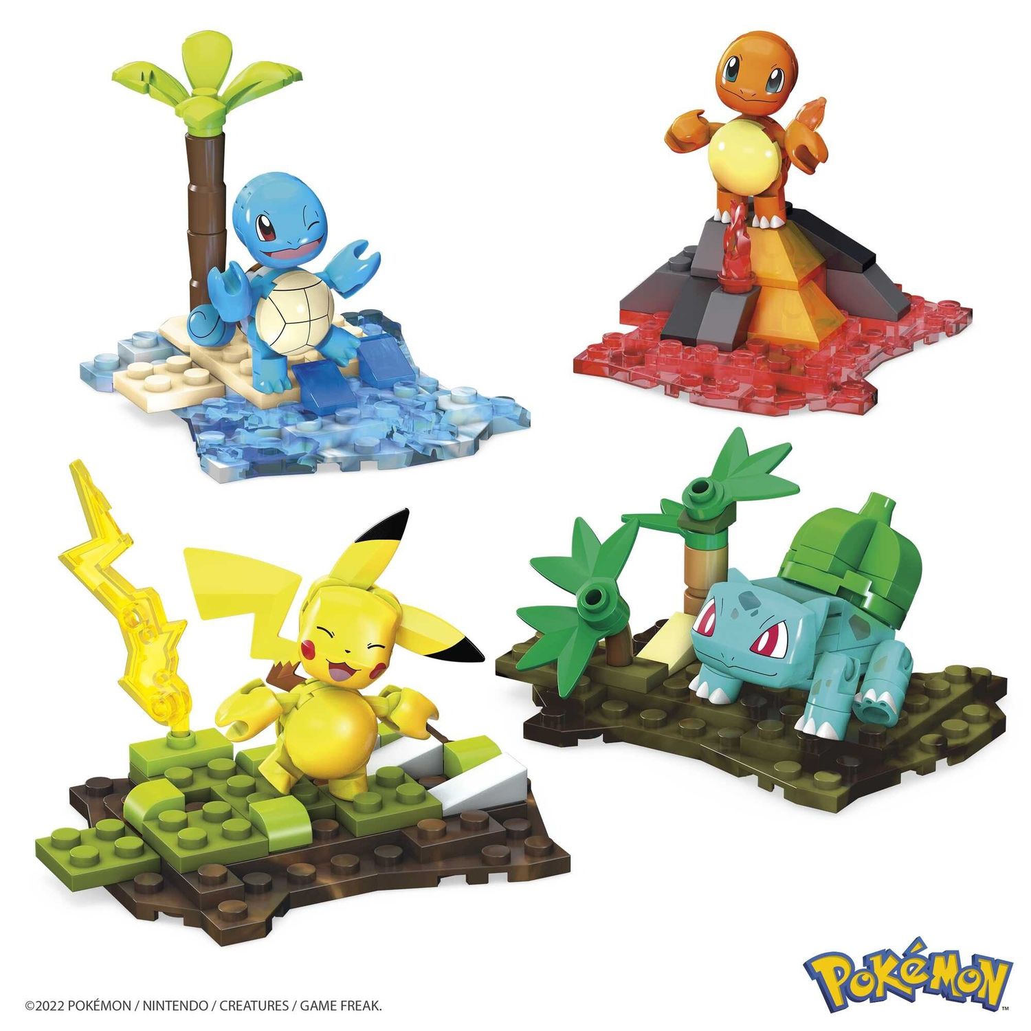 Mega pokémon - squadra di kanto, set da costruire con 130 pezzi e 4 personaggi pokémon inclusi - MEGA BLOKS, POKEMON