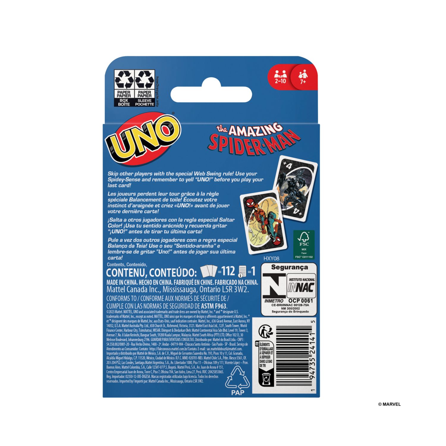 Uno the amazing spiderman, l'iconico gioco con carte ispirate alla serie a fumetti marvel - MATTEL GAMES, UNO, MARVEL, Spiderman