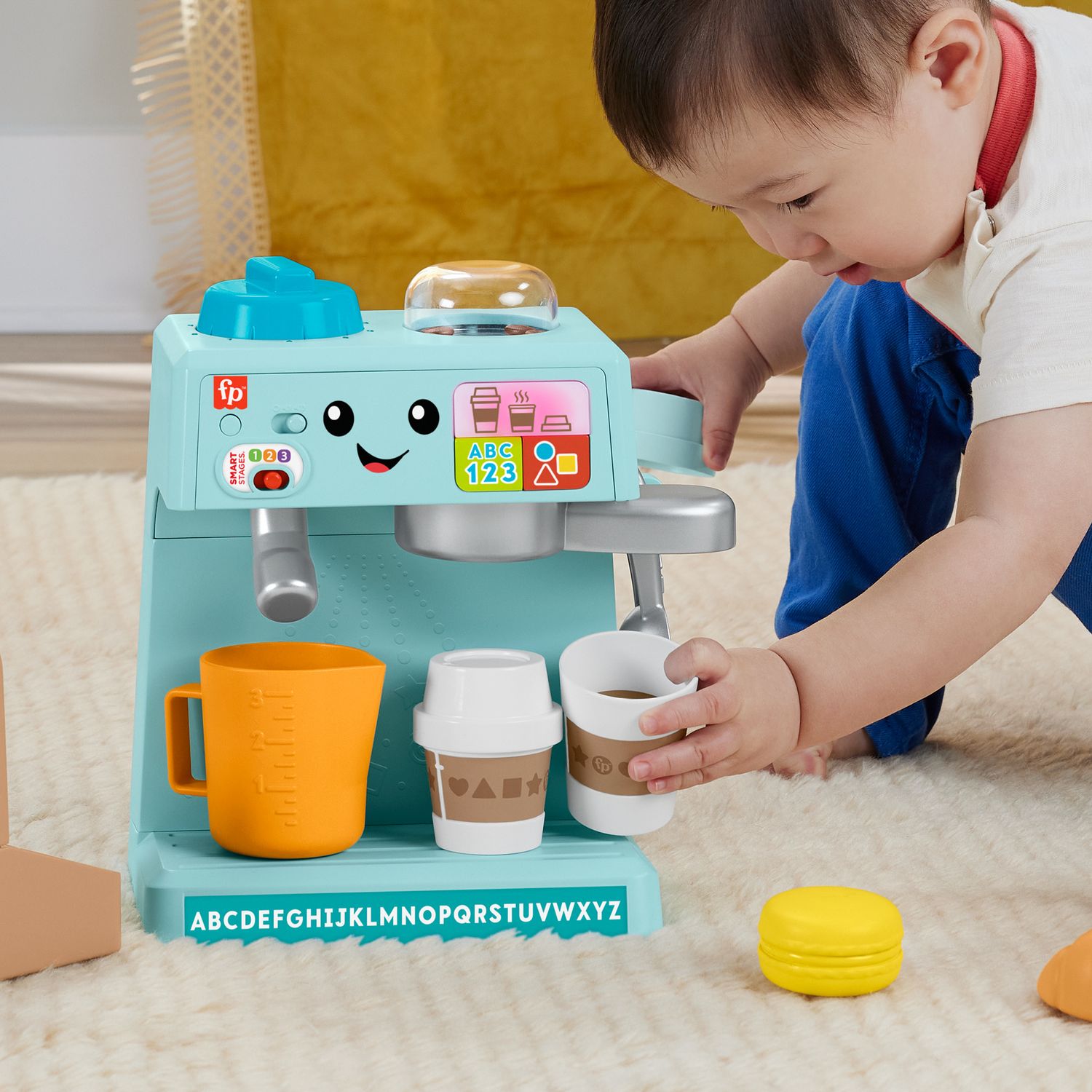 Fisher-price - la mia prima macchinetta del caffè, set smart stages per l'apprendimento con pulsanti, musica e suoni - FISHER-PRICE