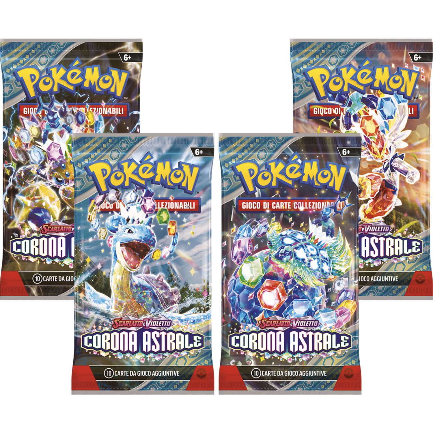 Pokemon sv7 scarlatto e violetto corona astrale busta 10 carte assortito - POKEMON