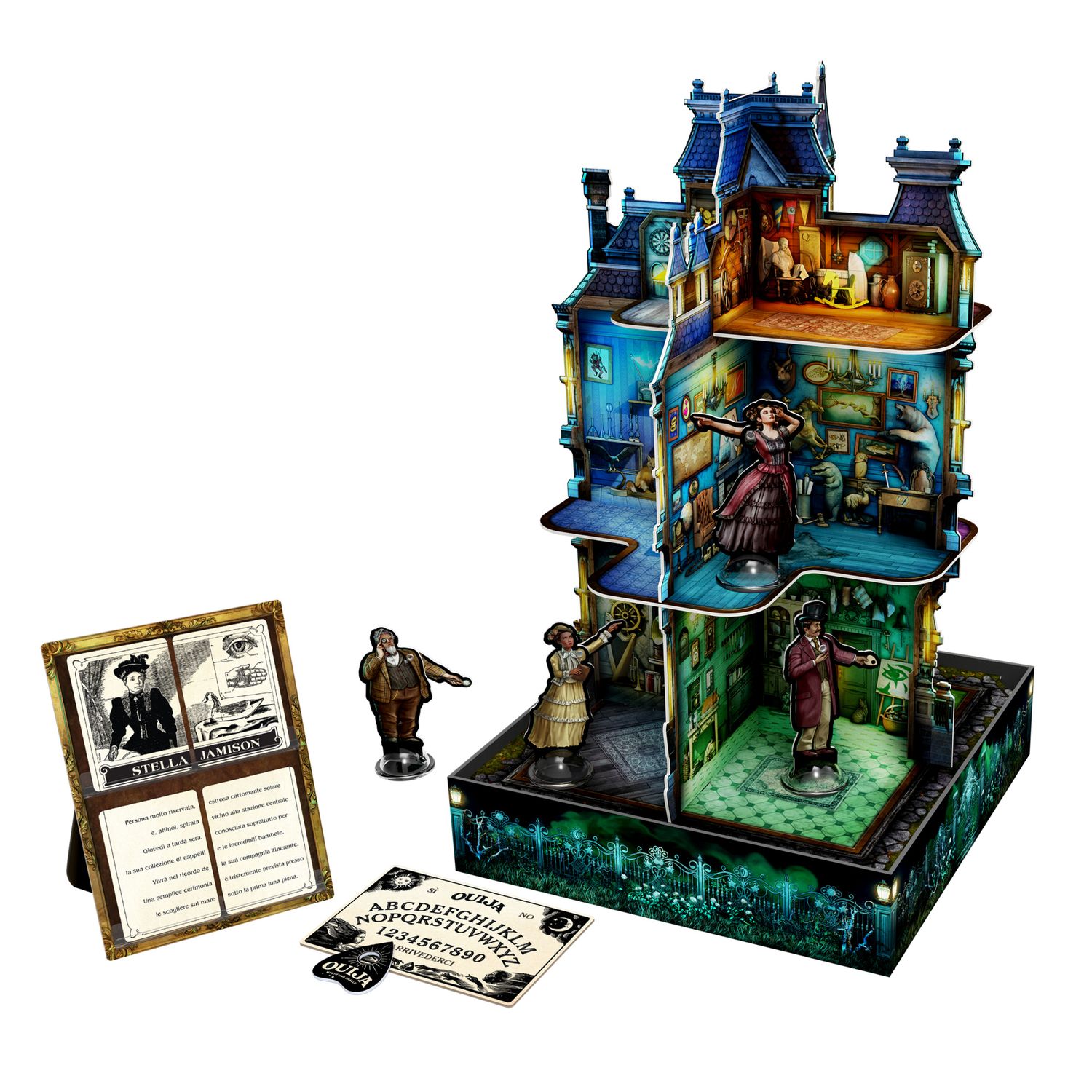 Funko games - ouija manor - gioco tavola ouija collaborativo - risolvi il mistero chiedendo allo spirito - gioco in scatola - da 2 a 5 giocatori -10+ - 