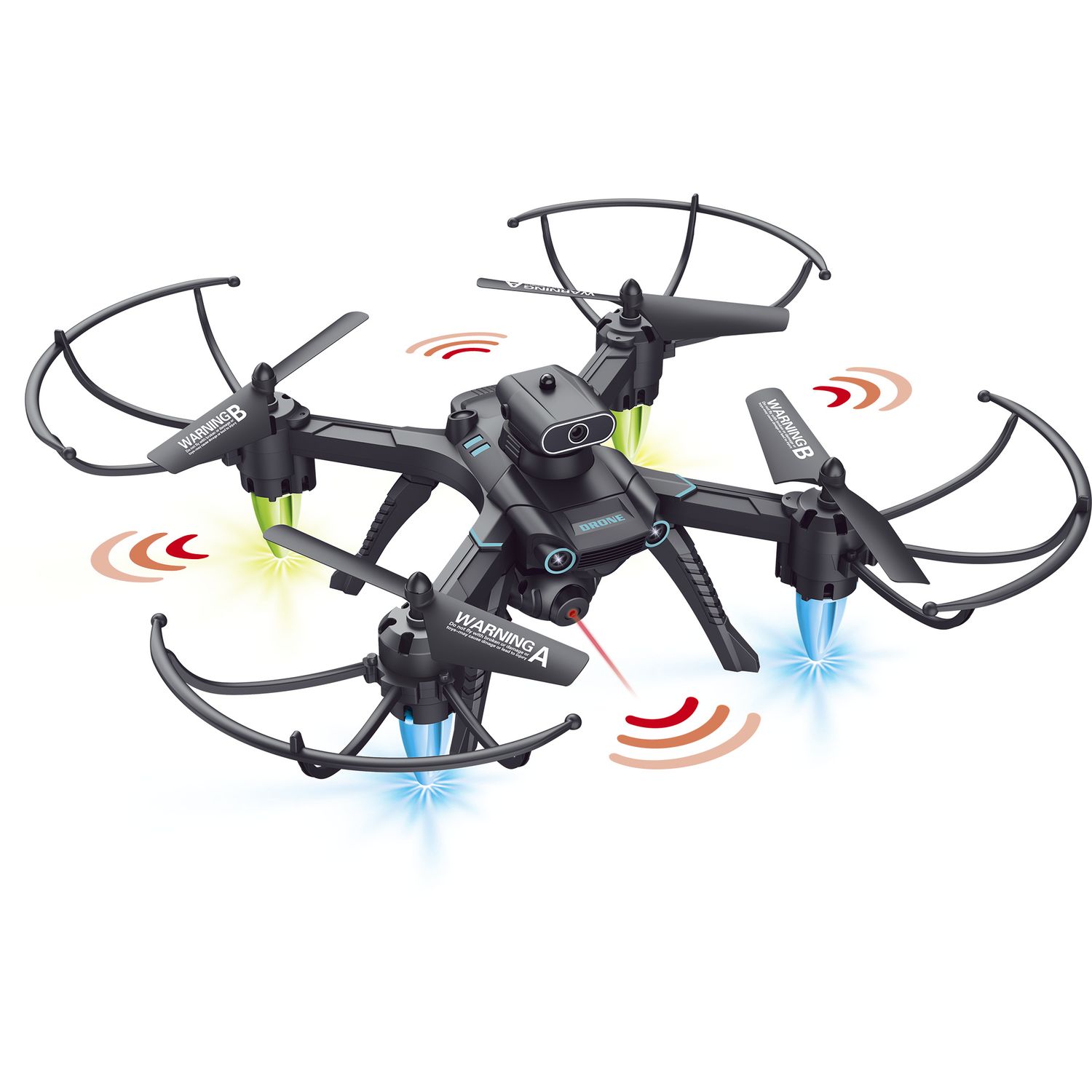 Drone m&co con guanto-radiocomando e telecamera hd - controllo innovativo e protezione eliche - MOTOR & CO.