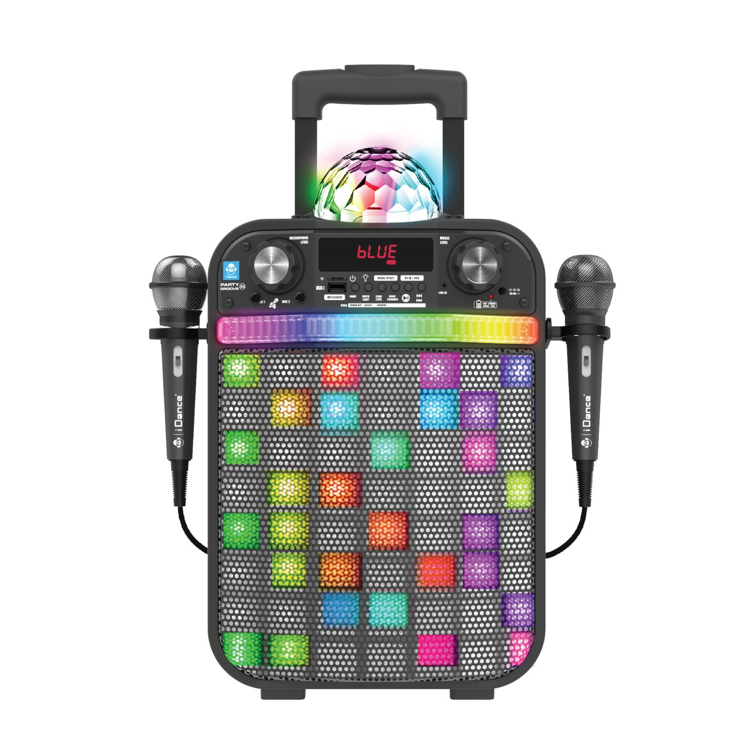 Deluxe party speaker: cassa portatile con led rgb e karaoke - perfetta per ogni festa - music star - MUSIC STAR