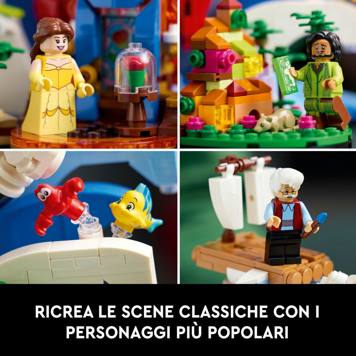 Lego ideas 21352 magia disney, set da collezione per adulti da costruire con personaggi dei film, idea regalo per uomo o donna - LEGO IDEAS, Disney, Lego