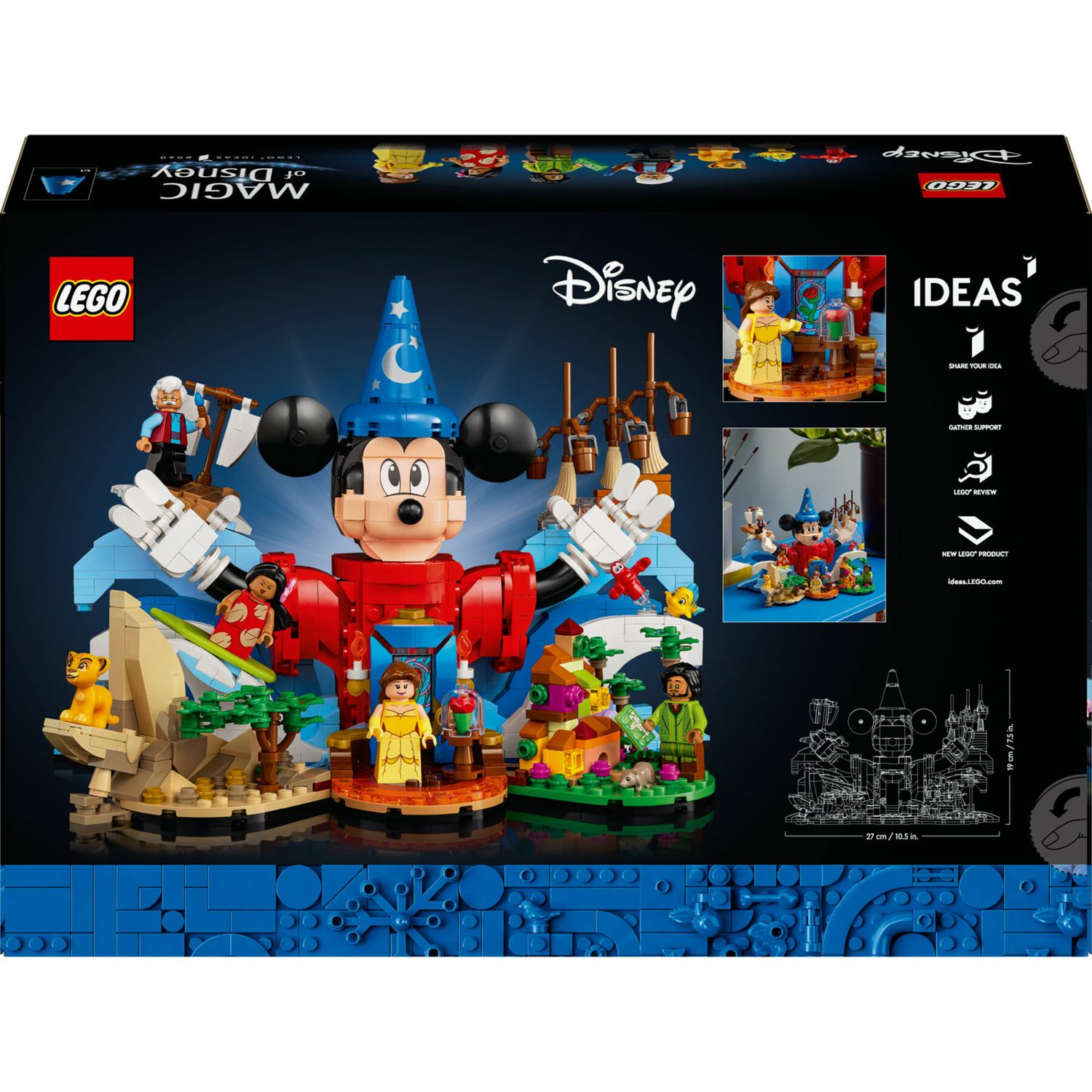 Lego ideas 21352 magia disney, set da collezione per adulti da costruire con personaggi dei film, idea regalo per uomo o donna - LEGO IDEAS, Disney, Lego