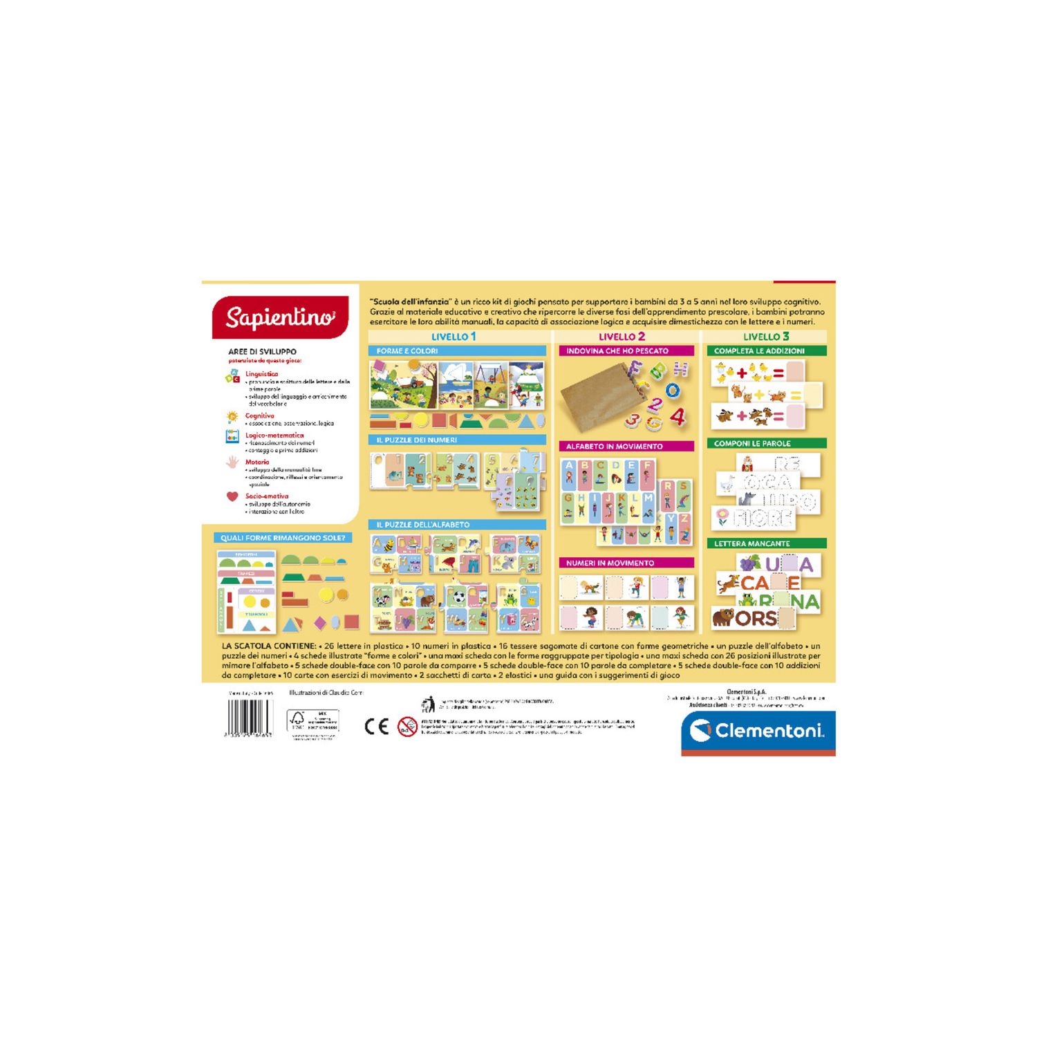 Clementoni - sapientino raccolta giochi scuola dell'infanzia - SAPIENTINO