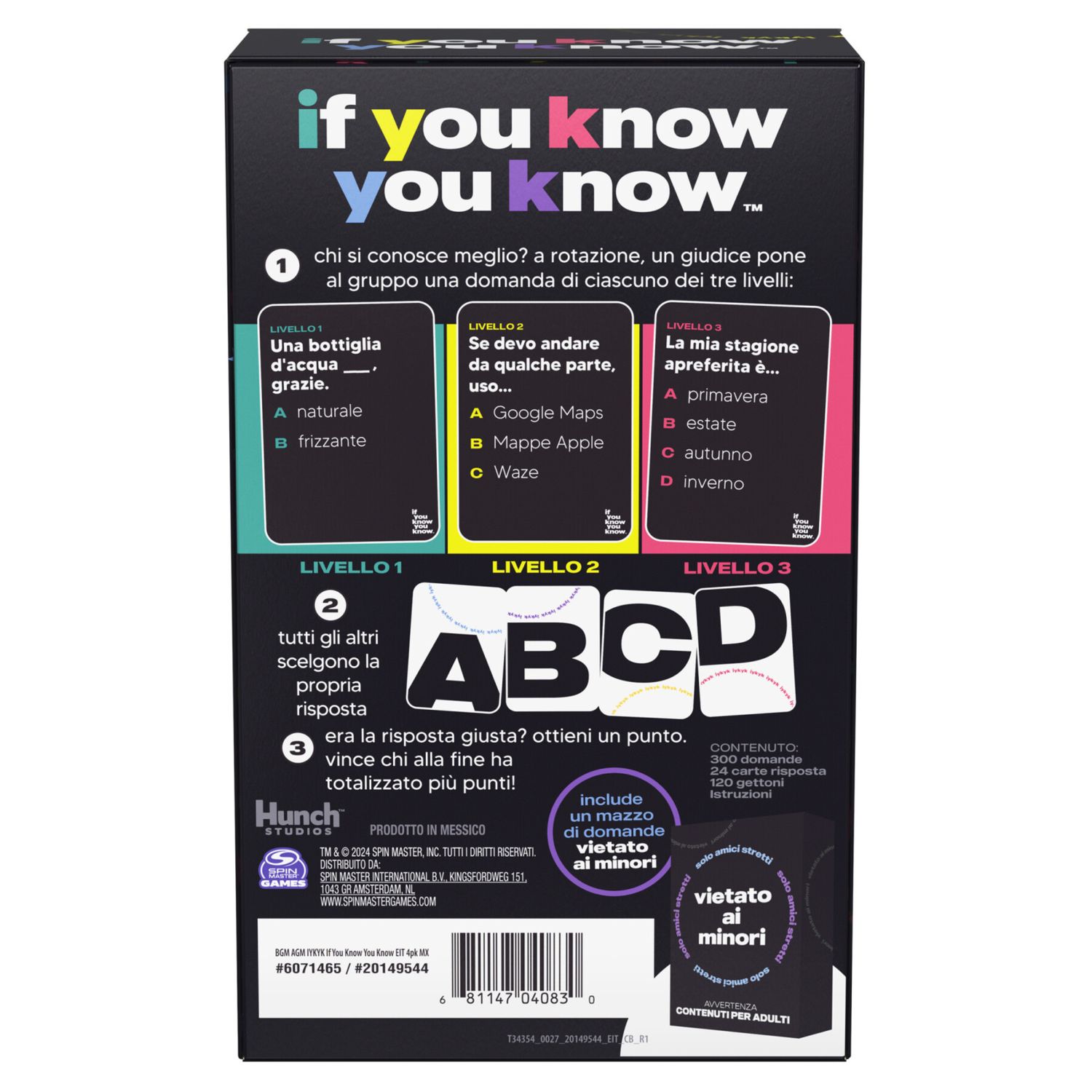 Gioco da tavolo per adulti iykyk: sfida amici e partner con domande divertenti e irriverenti - 