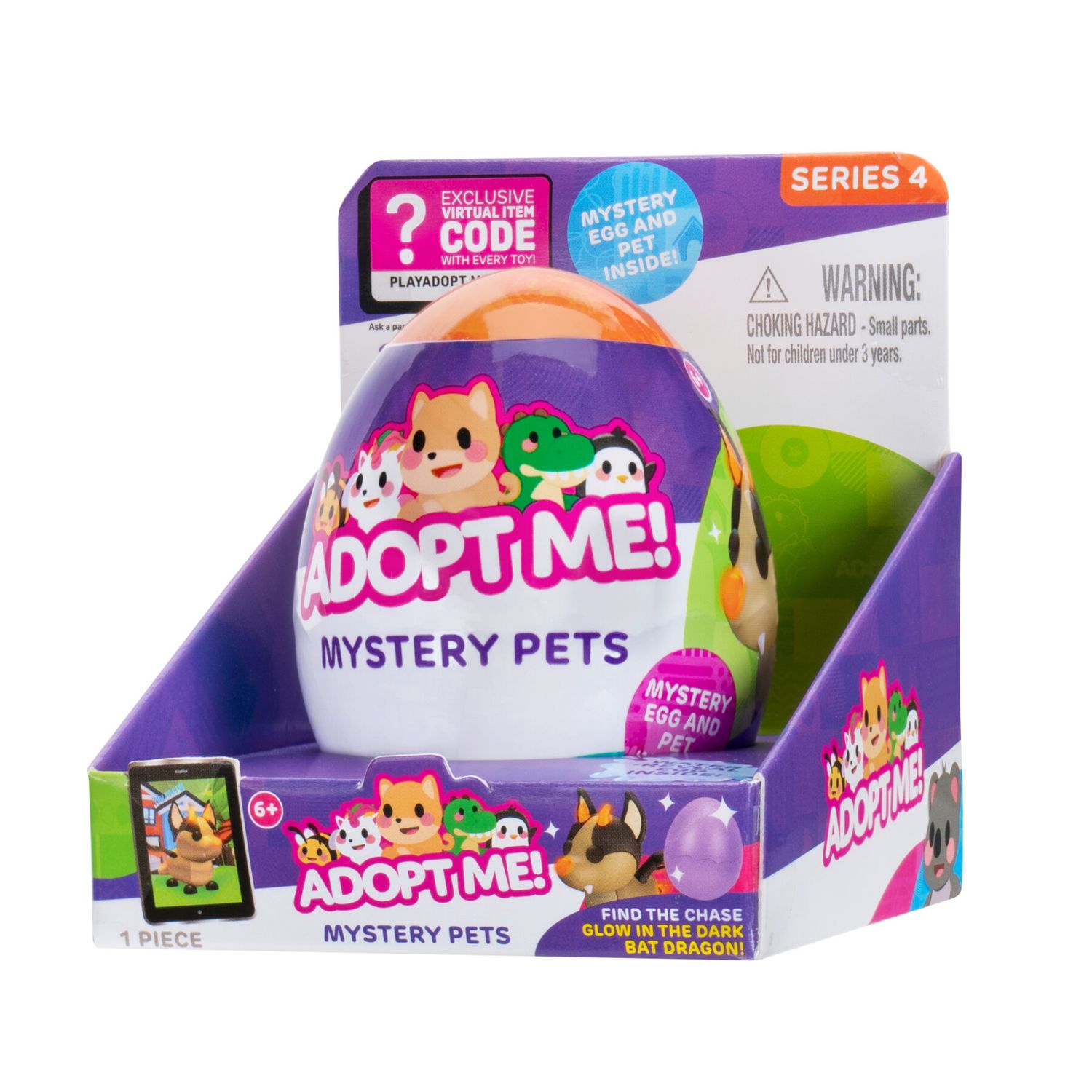 Adopt me! magic eggs - uovo singolo con cucciolo da amare e collezionare - assortito - 