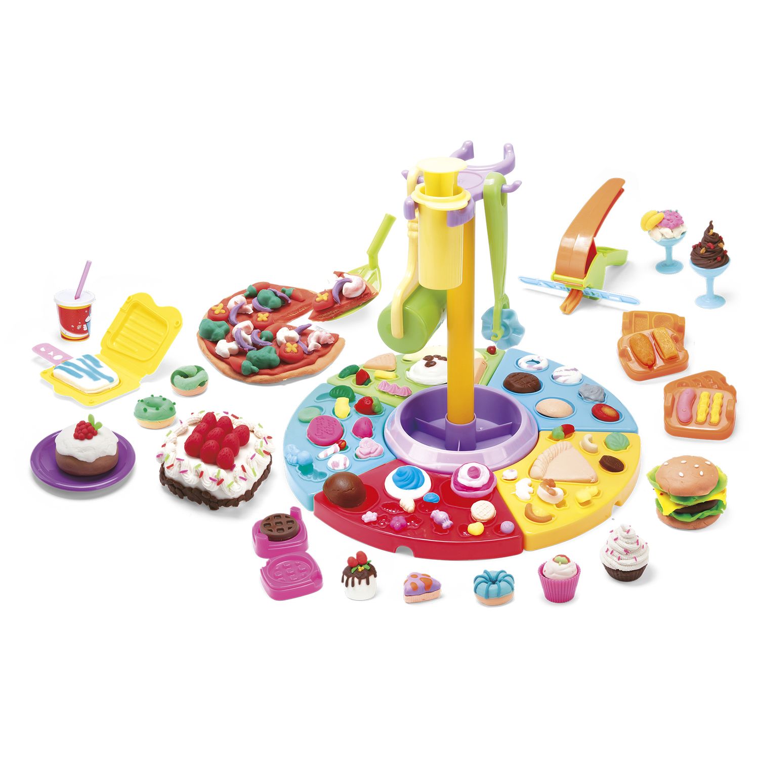 Activity food center - set di pasta da modellare per creatività e gioco di ruolo - crea mania - 