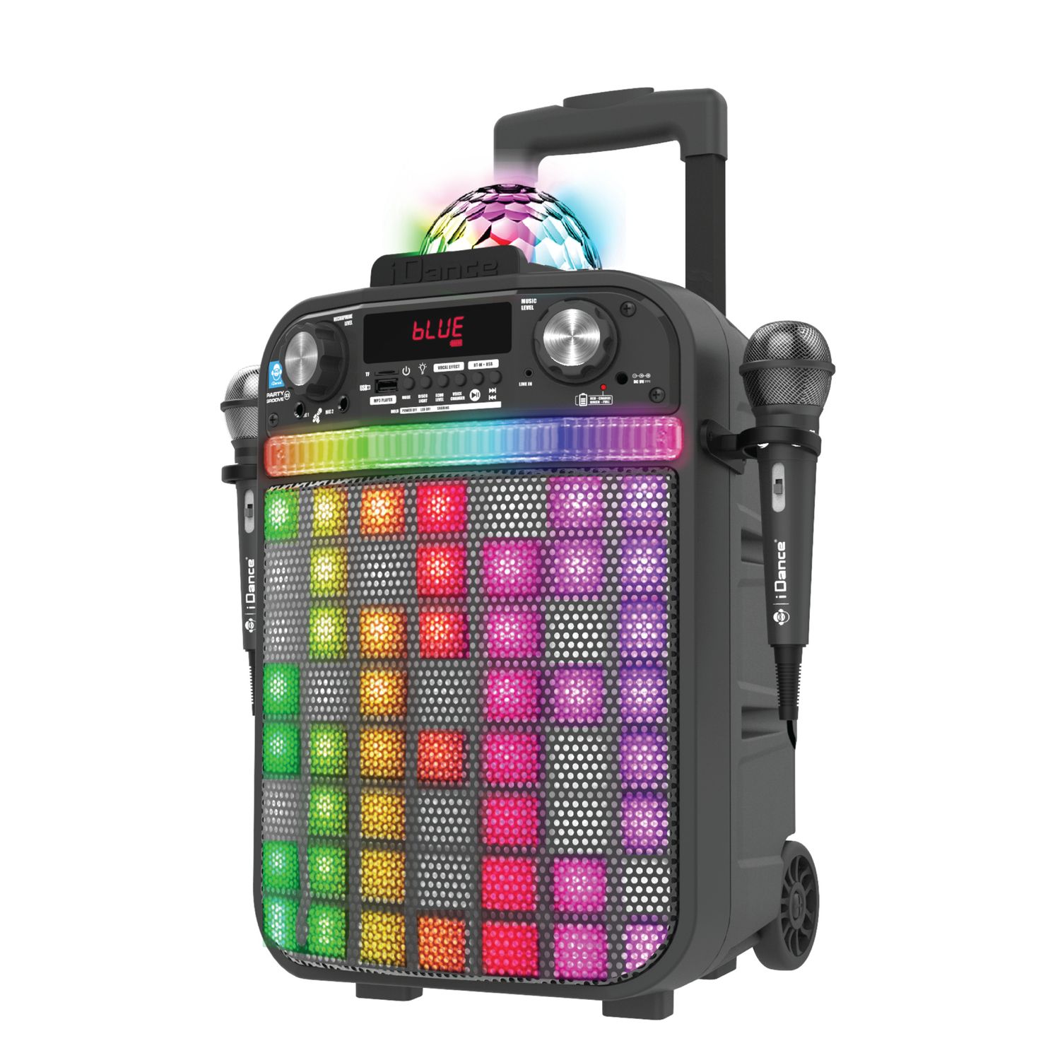 Deluxe party speaker: cassa portatile con led rgb e karaoke - perfetta per ogni festa - music star - MUSIC STAR