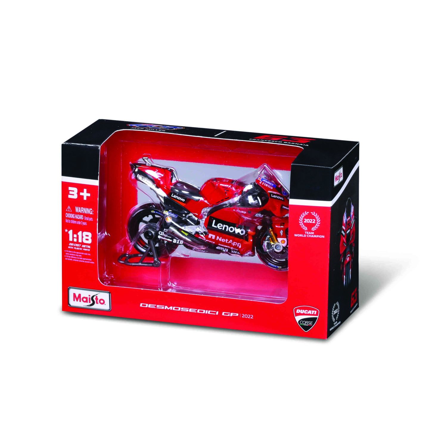 Motogp ducati lenovo con pilota francesco bagnaia #63 - 