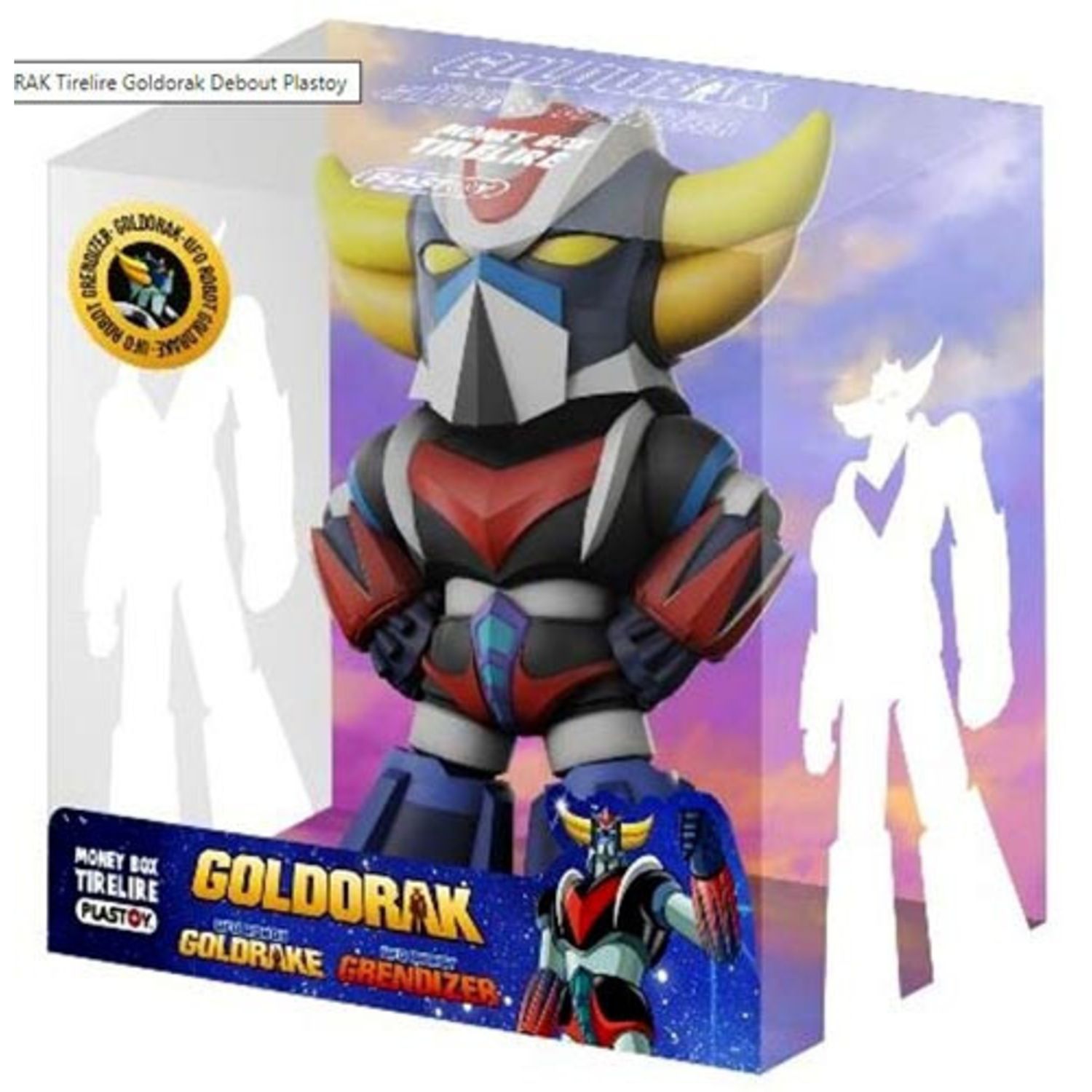 Salvadanaio goldrake chibi - collezione pop e colorata -design unico - 