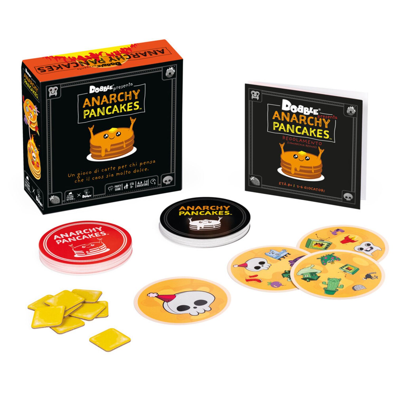 Dobble anarchy pancakes: gioco da tavolo divertente per tutta la famiglia - asmodee - ASMODEE