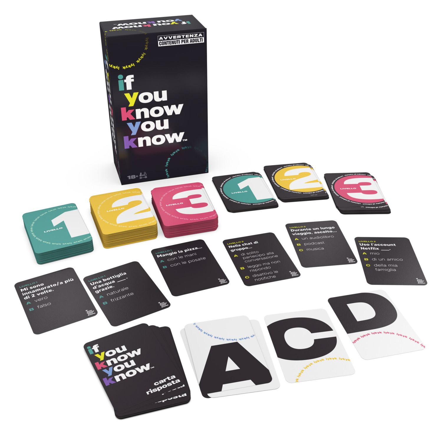 Gioco da tavolo per adulti iykyk: sfida amici e partner con domande divertenti e irriverenti - 