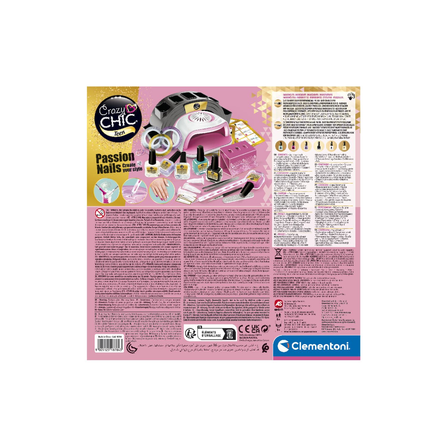 Clementoni - crazy chic - passion nails - CLEMENTONI, CRAZY CHIC