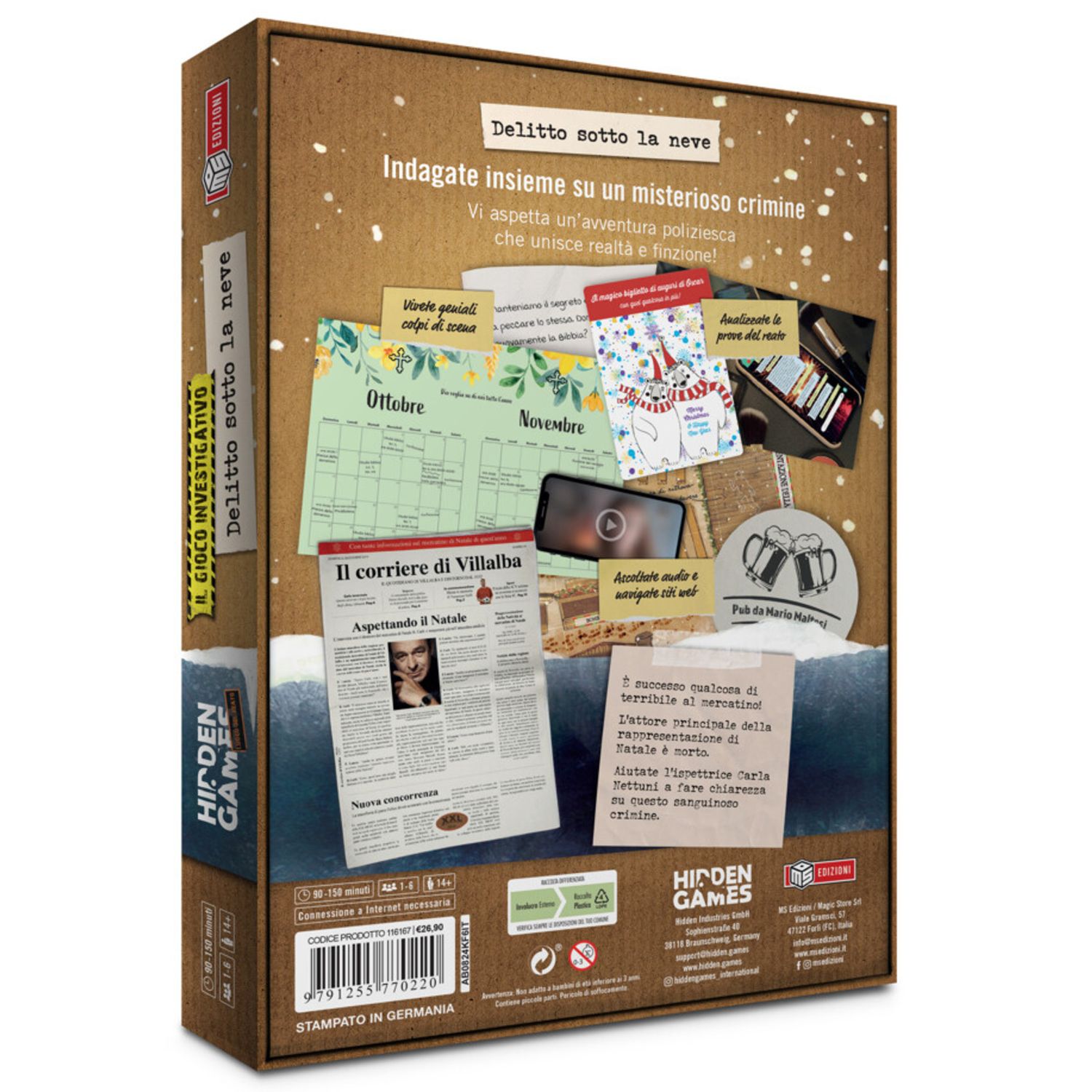 Hidden games luogo del reato - delitto sotto la neve - ms edizioni - 