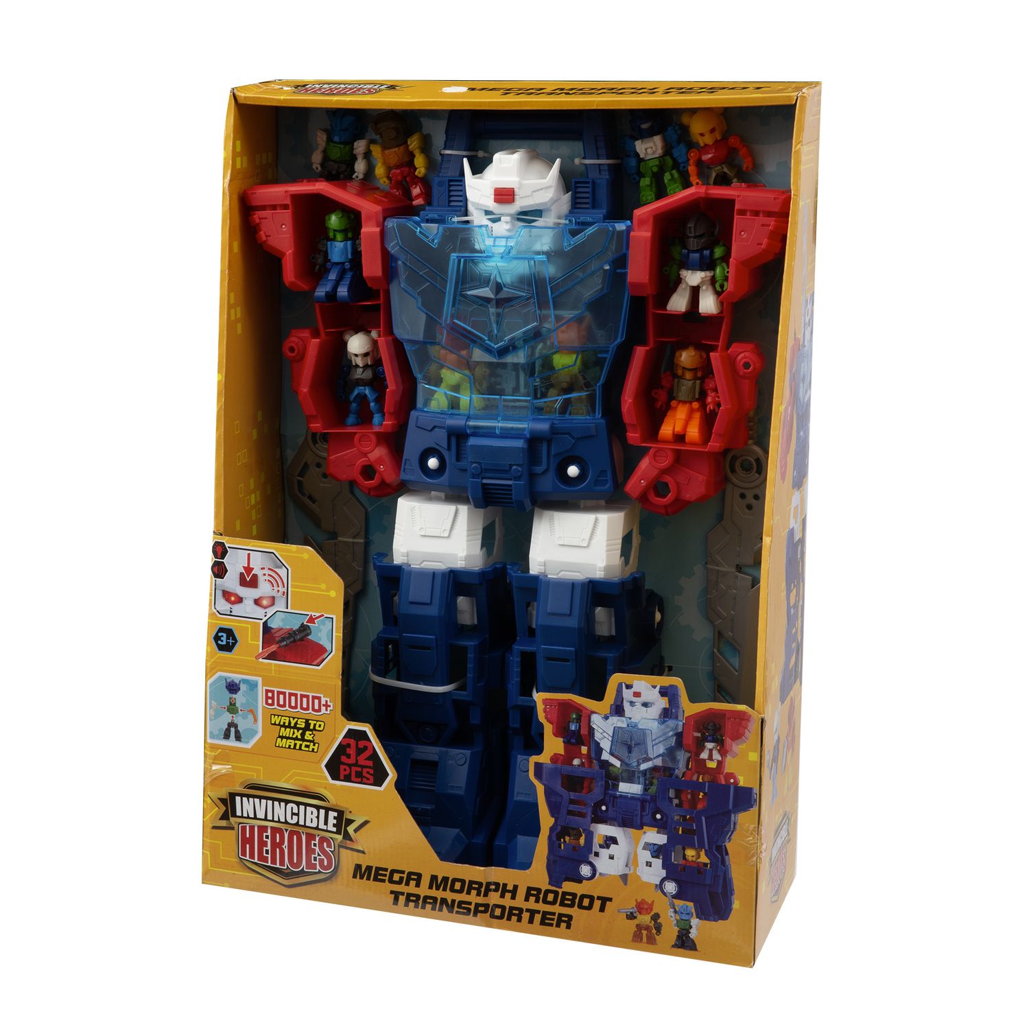 Exobot transformer robot - inclusi 24 soldatini - INVINCIBLE HEROES, SUPERSTAR