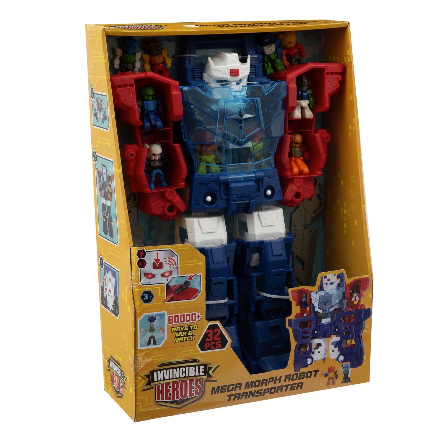 Exobot transformer robot - inclusi 24 soldatini - INVINCIBLE HEROES, SUPERSTAR