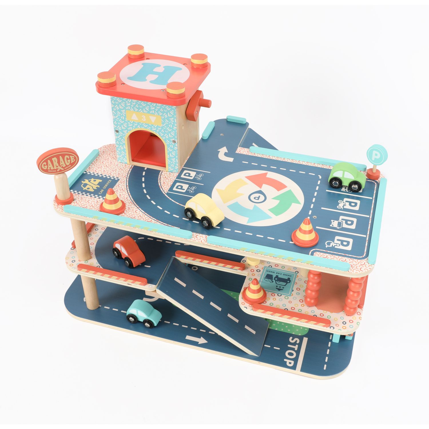 Garage a tre piani in legno - wood "n" play - WOOD 'N' PLAY