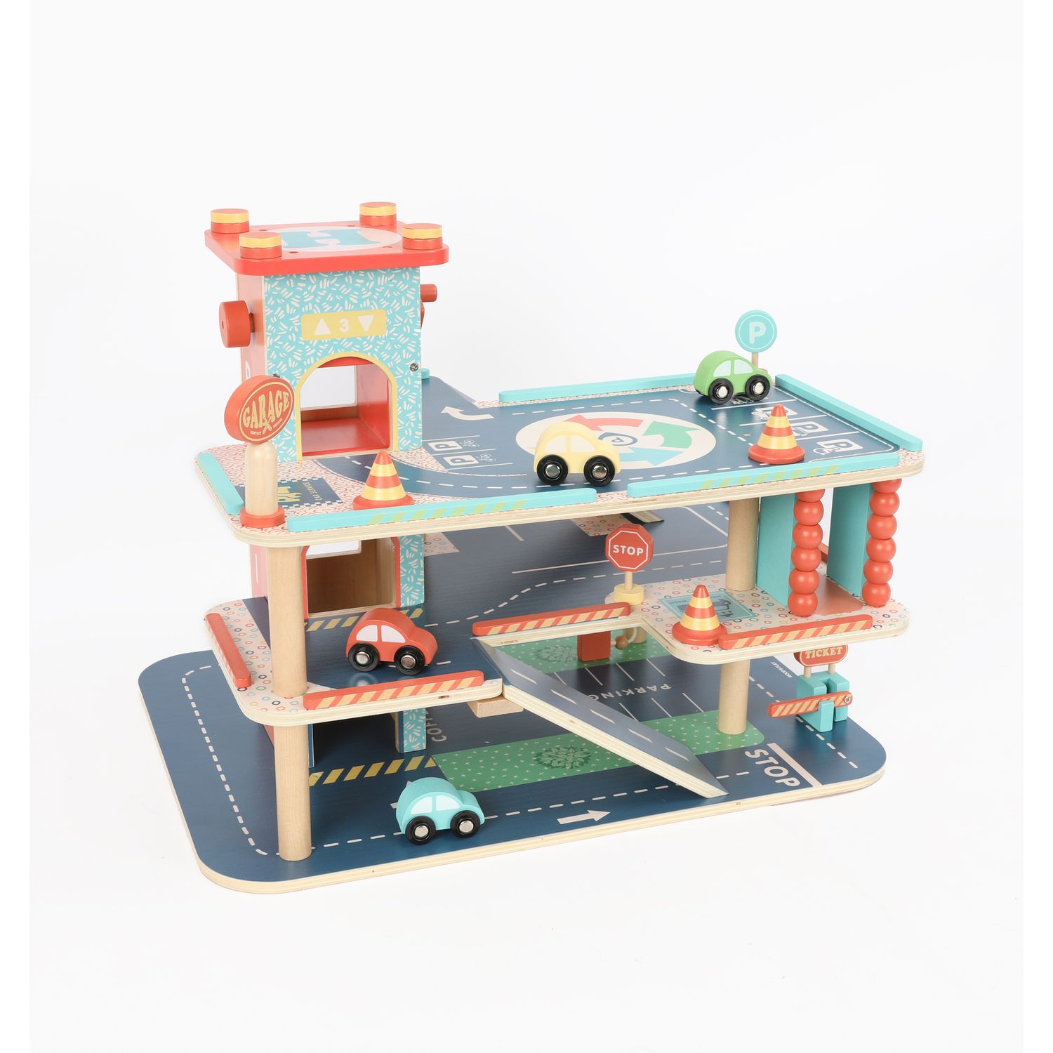 Garage a tre piani in legno - wood "n" play - WOOD 'N' PLAY