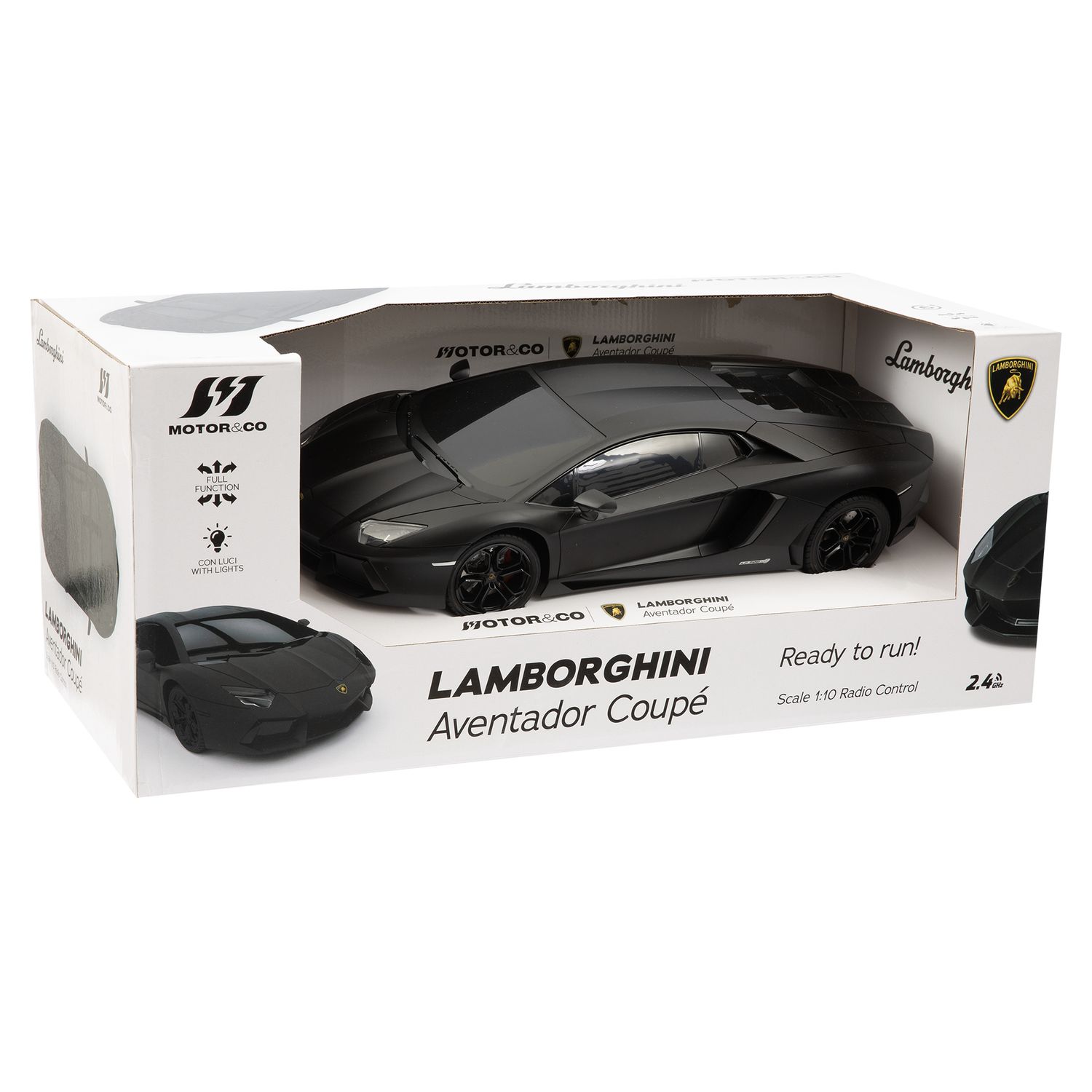 Auto radiocomandata lamborghini aventador scala 1:10 con luci e 2.4ghz - motor & co - SUPERSTAR