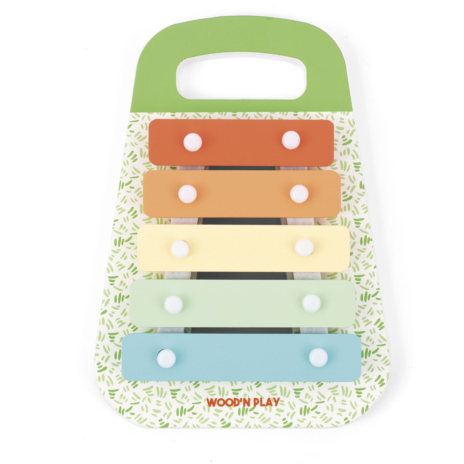 Xilofono per bambini con 5 tasti colorati e 2 bacchette – eco-friendly e certificato fsc - wood 'n' play - WOOD 'N' PLAY