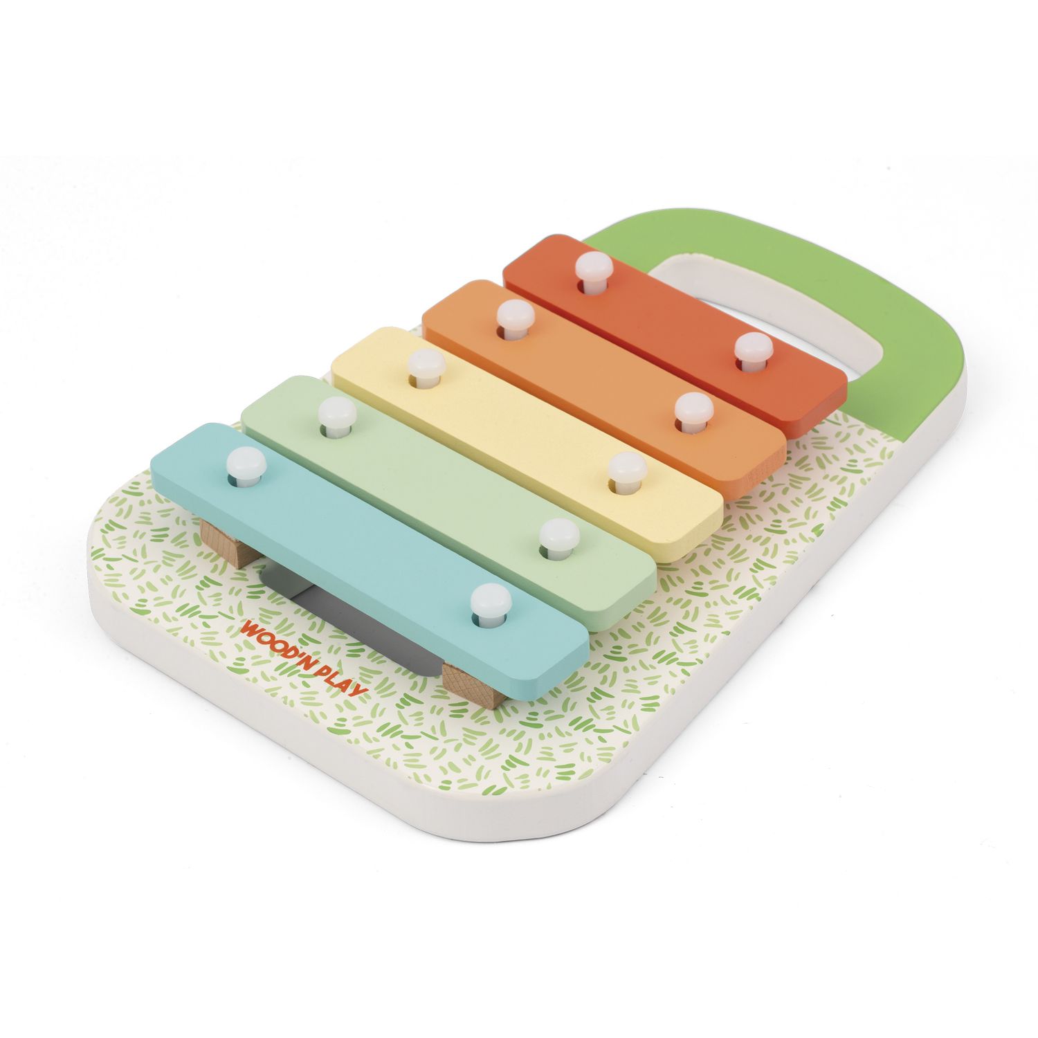 Xilofono per bambini con 5 tasti colorati e 2 bacchette – eco-friendly e certificato fsc - wood 'n' play - WOOD 'N' PLAY