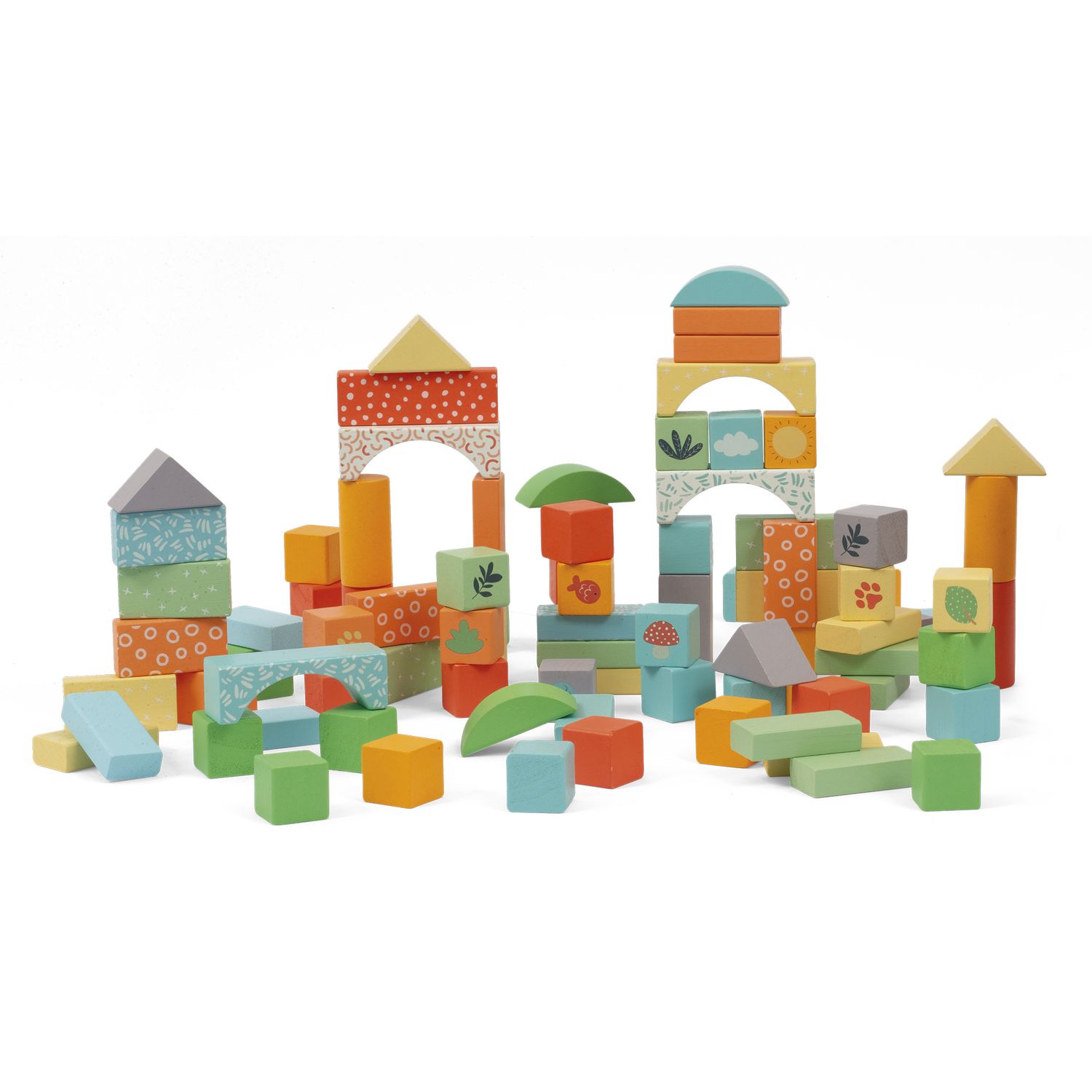 100 blocchi da costruzione in legno - wood "n" play - WOOD 'N' PLAY