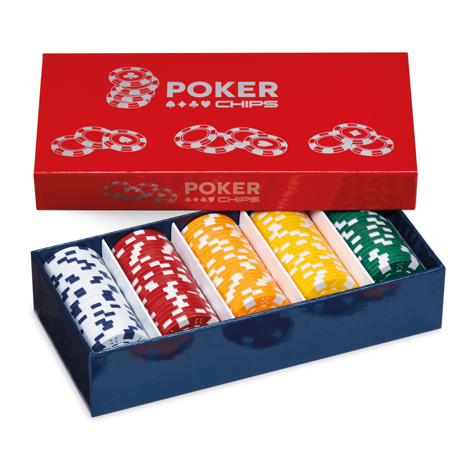Set poker professionale con 125 fiches in plastica abs - gioco da tavolo per adulti - 