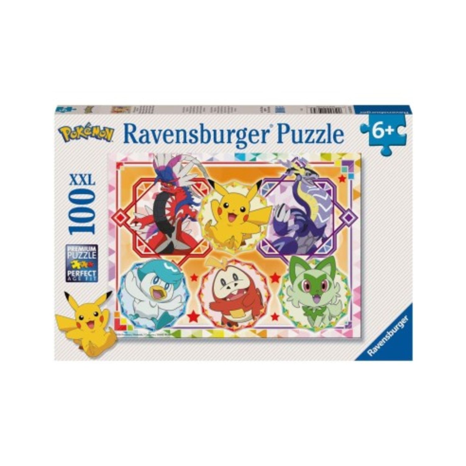 Ravensburger – puzzle pokèmon – 100 pezzi xxl – età raccomandata 6+ anni - POKEMON