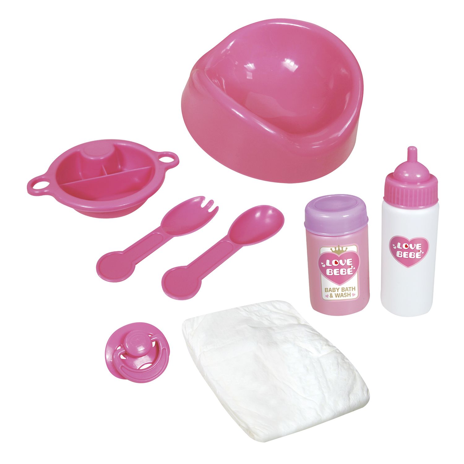 Bambola robin 43 cm con set accessori - love bebè - LOVE BEBÈ, SUPERSTAR