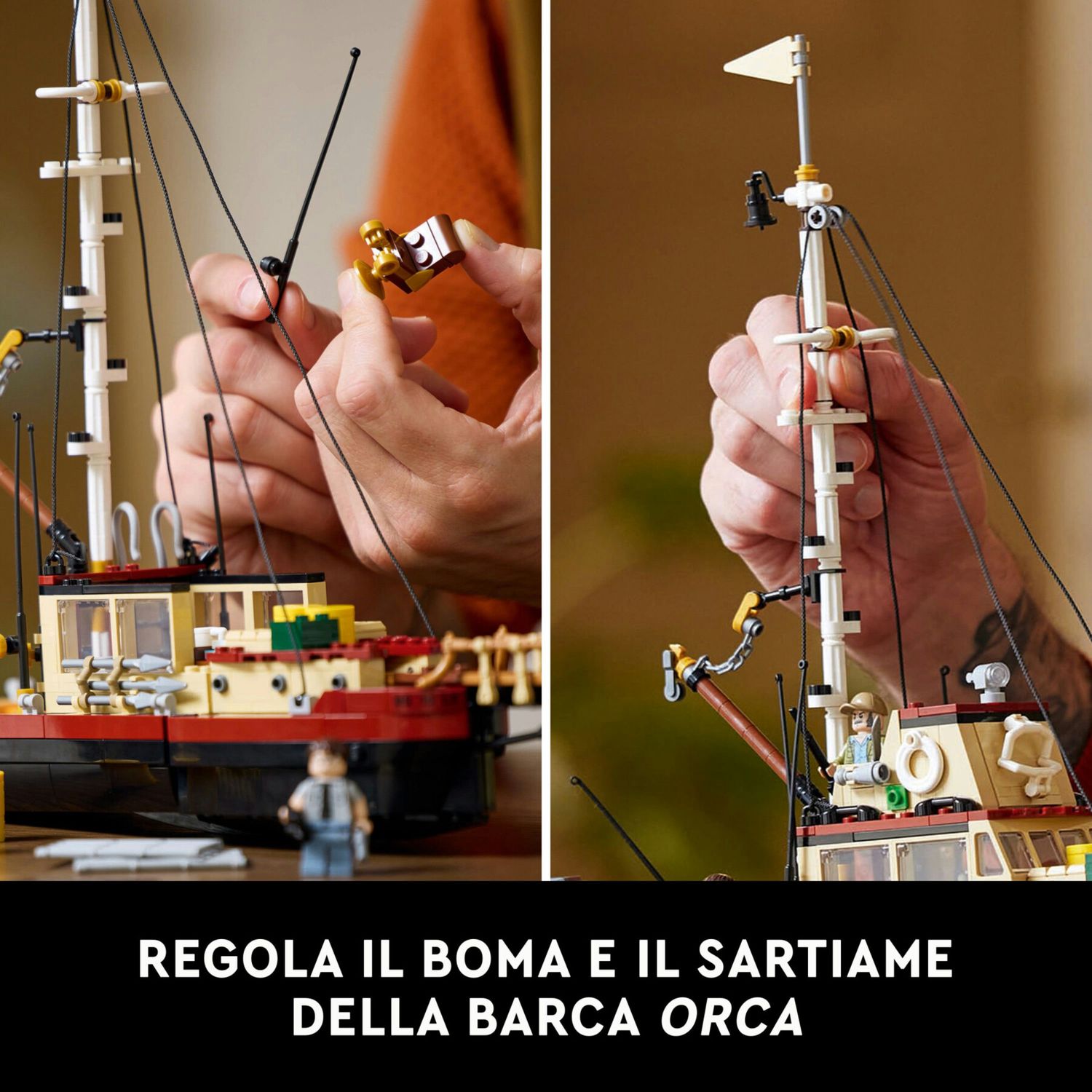 Lego ideas 21350 lo squalo, kit modellismo per adulti da costruire, diorama da collezione, regalo creativo per uomo o donna - LEGO IDEAS, Lego