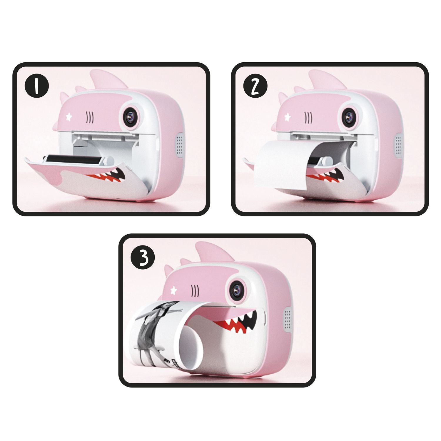 Fotocamera bambini instant kids camera - 6a+ assortita in rosa e blu -  crea mania - CREA MANIA