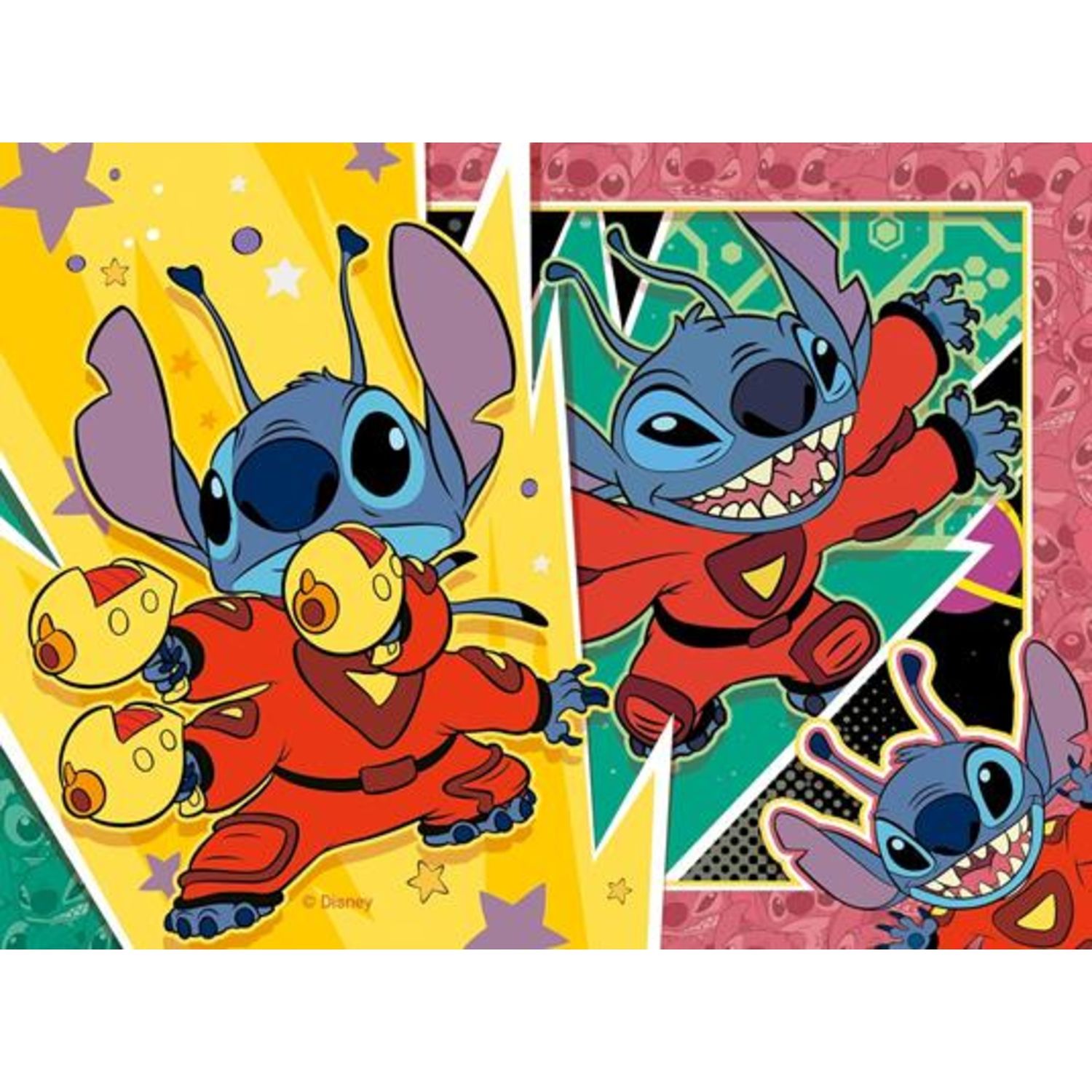 Ravensburger puzzle stitch 4 in a box - 4 puzzle da 12-24 pezzi, età 3+ - RAVENSBURGER, Disney, Disney Stitch