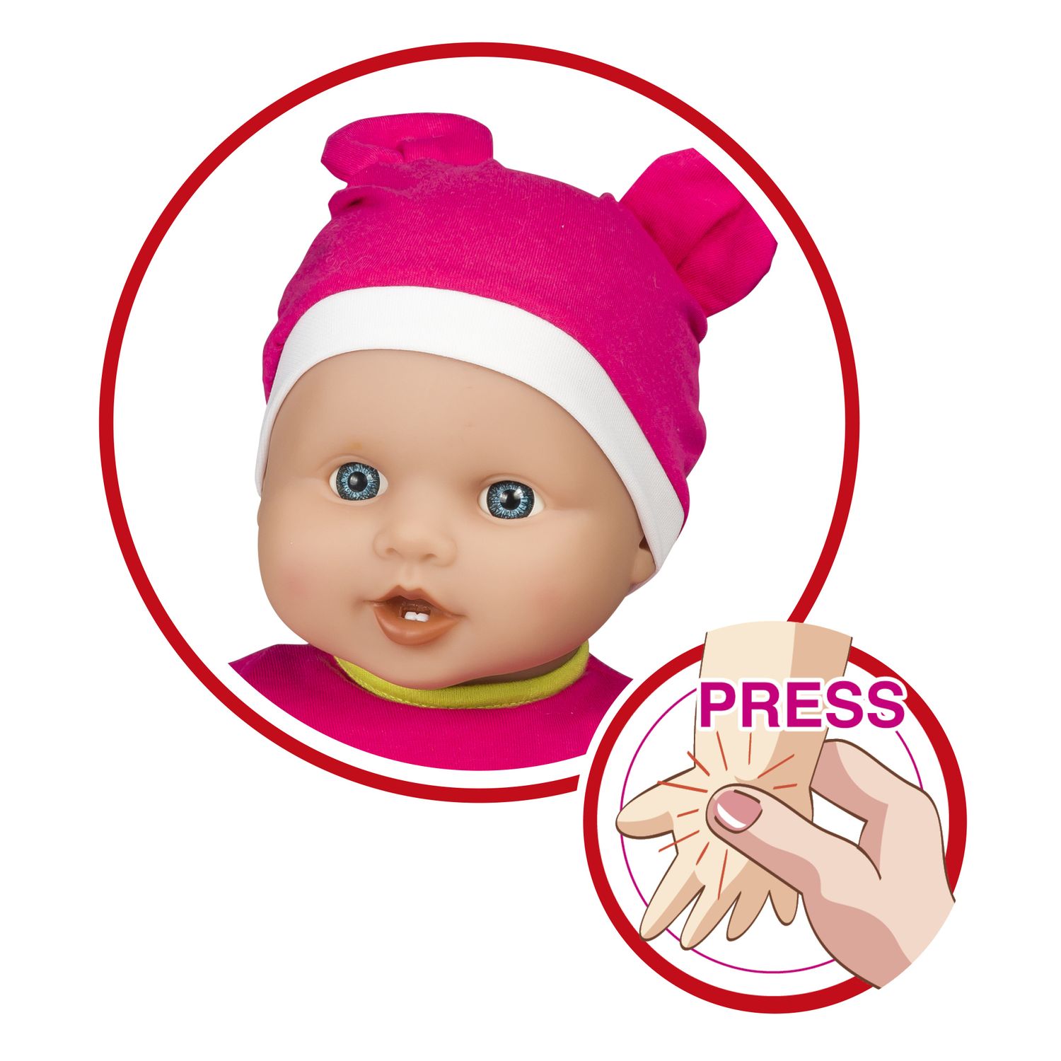 Bambola primi dentini 46 cm con corpo morbido e prime parole - love bebè - LOVE BEBÈ