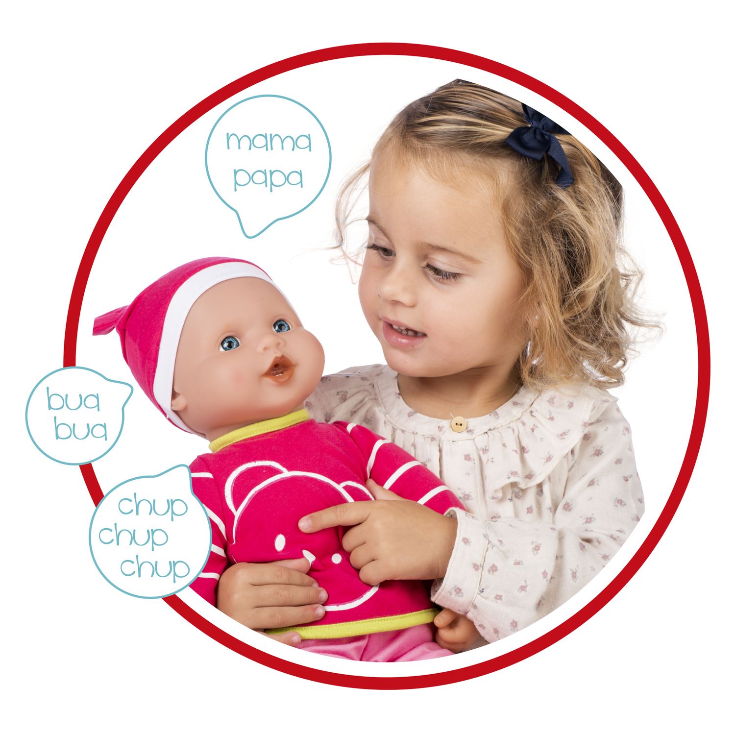 Bambola primi dentini 46 cm con corpo morbido e prime parole - love bebè - LOVE BEBÈ