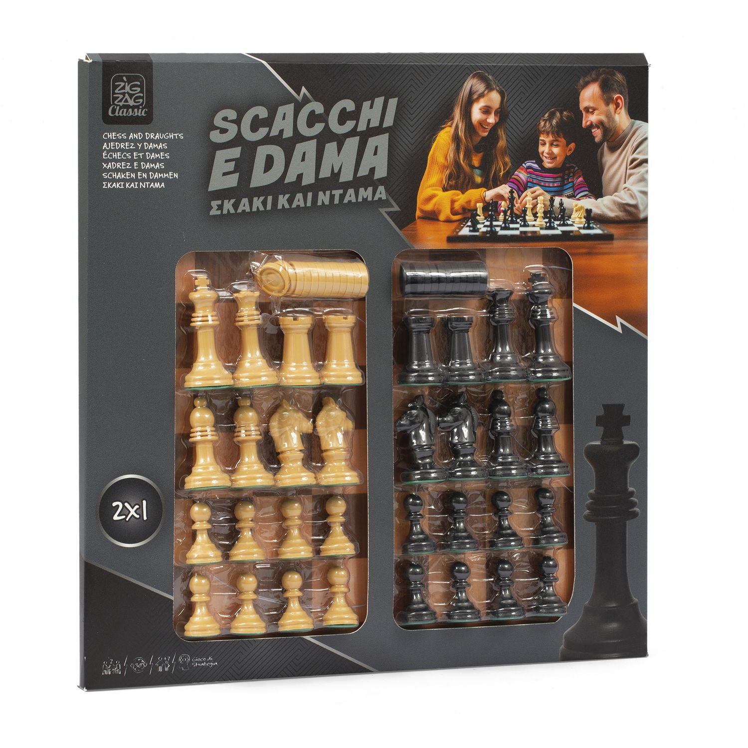 Set scacchi e dama in legno - zig zag - ZIG ZAG
