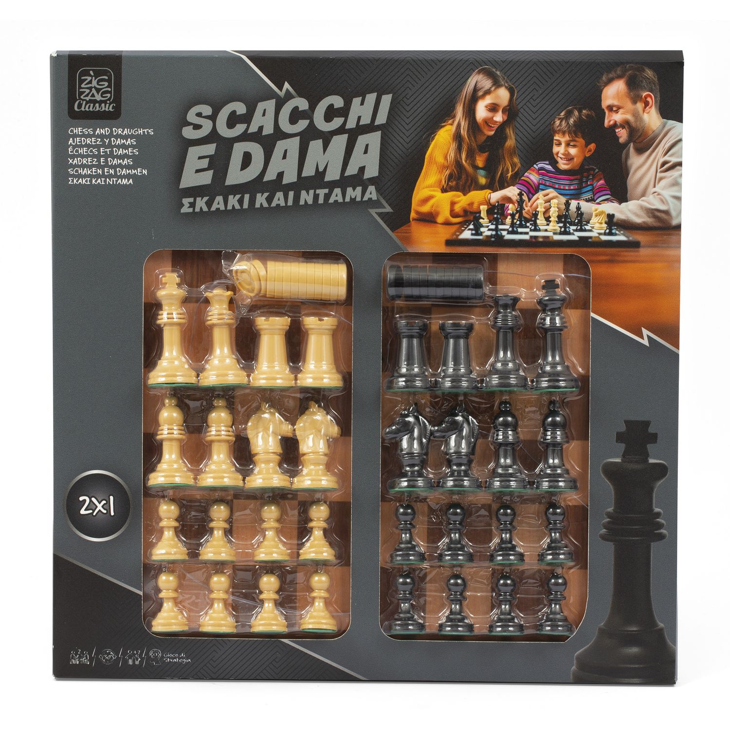 Set scacchi e dama in legno - zig zag - ZIG ZAG