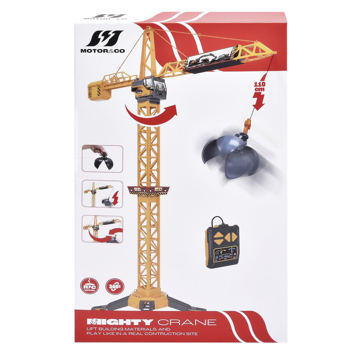 Super gru filoguidata 110 cm con palla demolitrice - motor&co - 