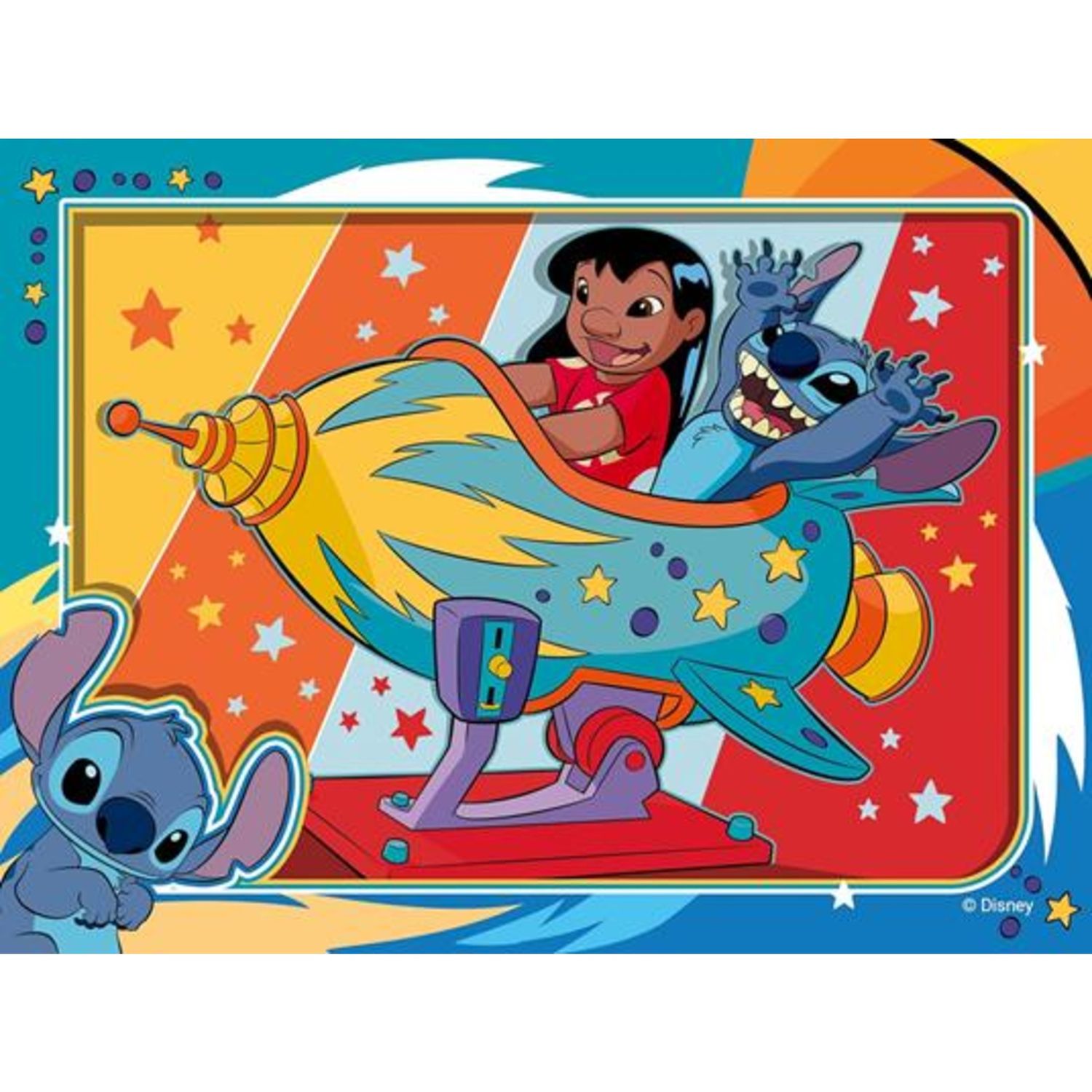 Ravensburger puzzle stitch 4 in a box - 4 puzzle da 12-24 pezzi, età 3+ - RAVENSBURGER, Disney, Disney Stitch