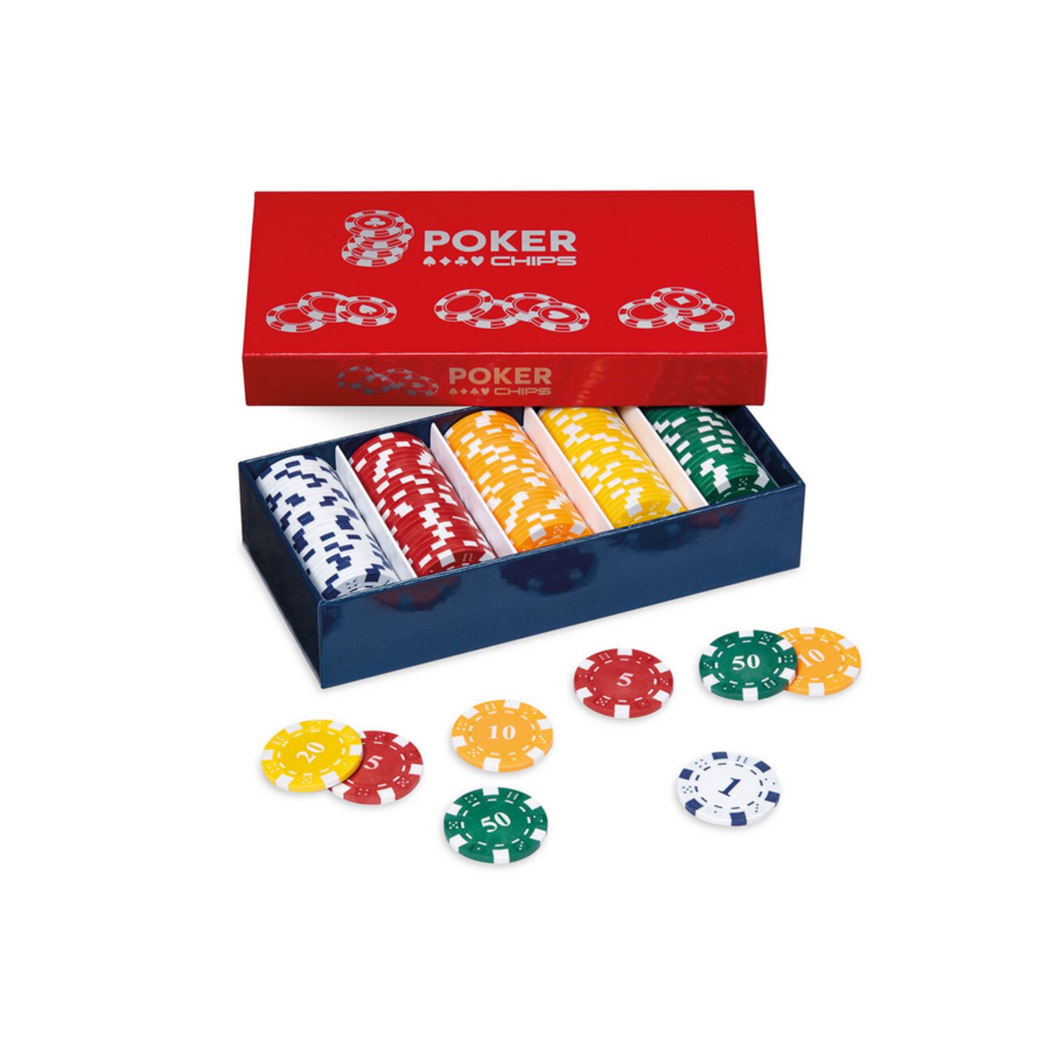 Set poker professionale con 125 fiches in plastica abs - gioco da tavolo per adulti - 