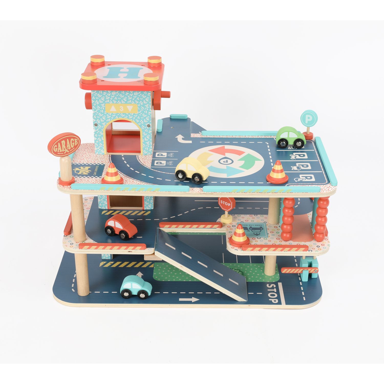 Garage a tre piani in legno - wood "n" play - WOOD 'N' PLAY