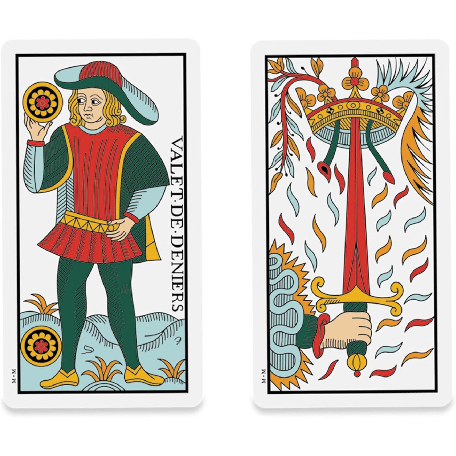 Tarocchi tradizionali dal negro - tarot de marseille di carlo bozzelli con libretto in italiano - 78 carte - 